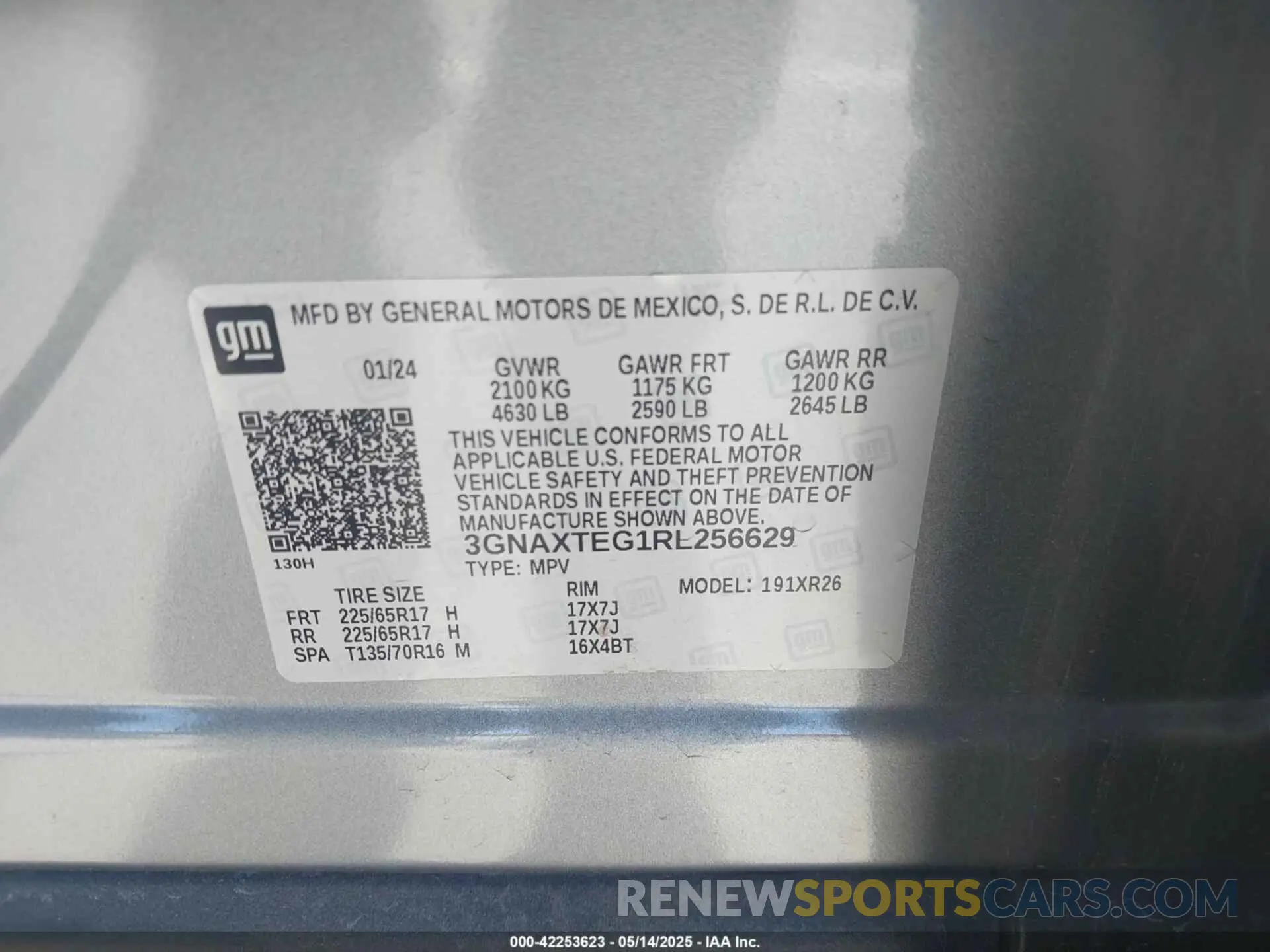9 Фотография поврежденного автомобиля 3GNAXTEG1RL256629 CHEVROLET EQUINOX 2024