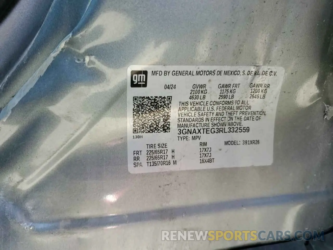 14 Фотография поврежденного автомобиля 3GNAXTEG3RL332559 CHEVROLET EQUINOX 2024