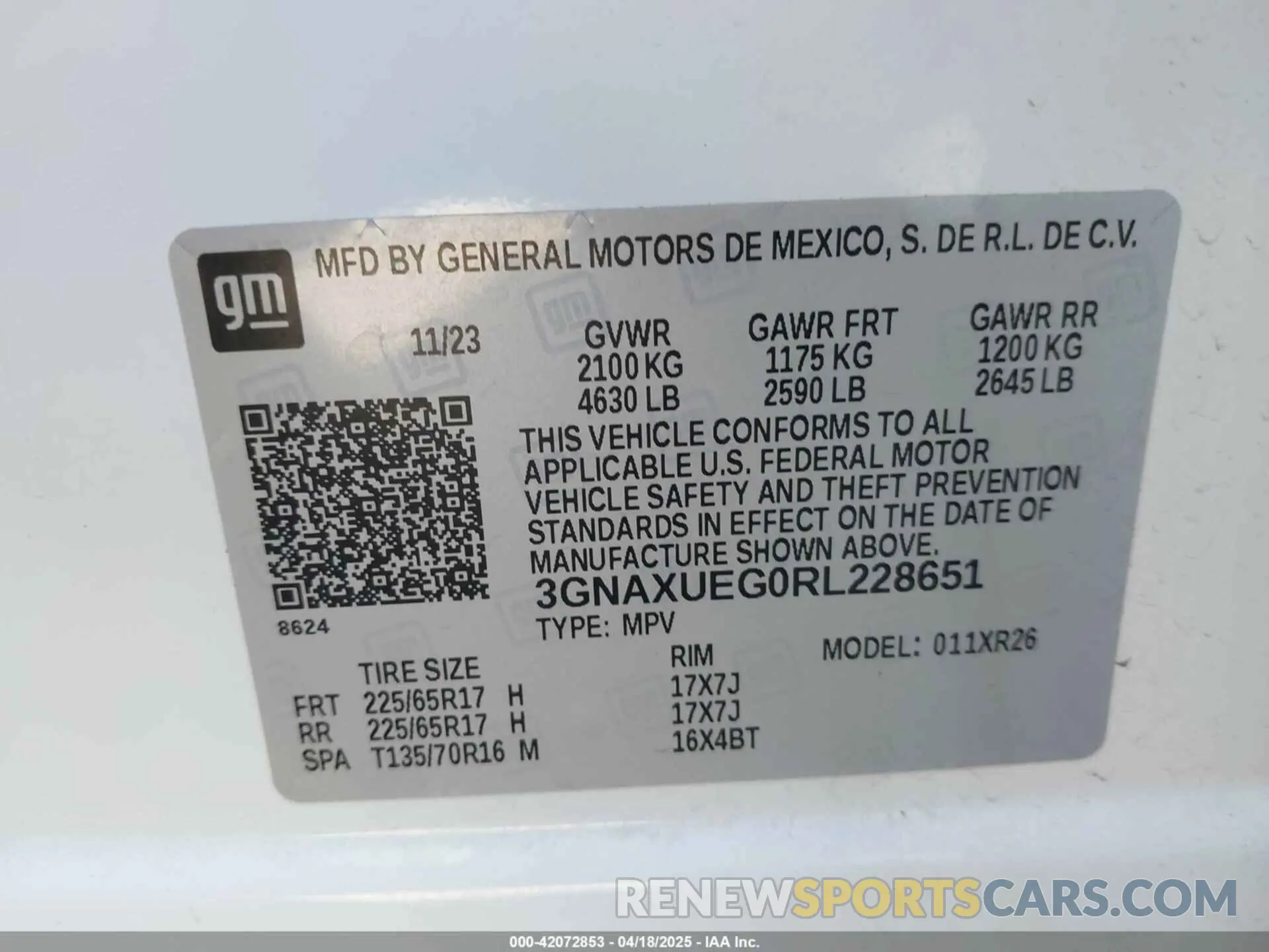 9 Photograph of a damaged car 3GNAXUEG0RL228651 CHEVROLET EQUINOX 2024