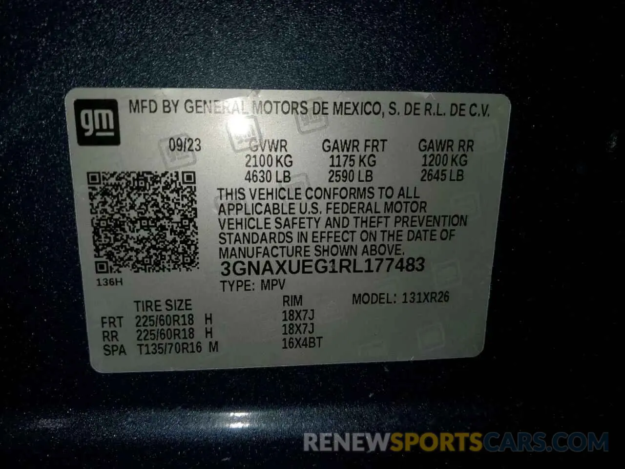 13 Photograph of a damaged car 3GNAXUEG1RL177483 CHEVROLET EQUINOX 2024