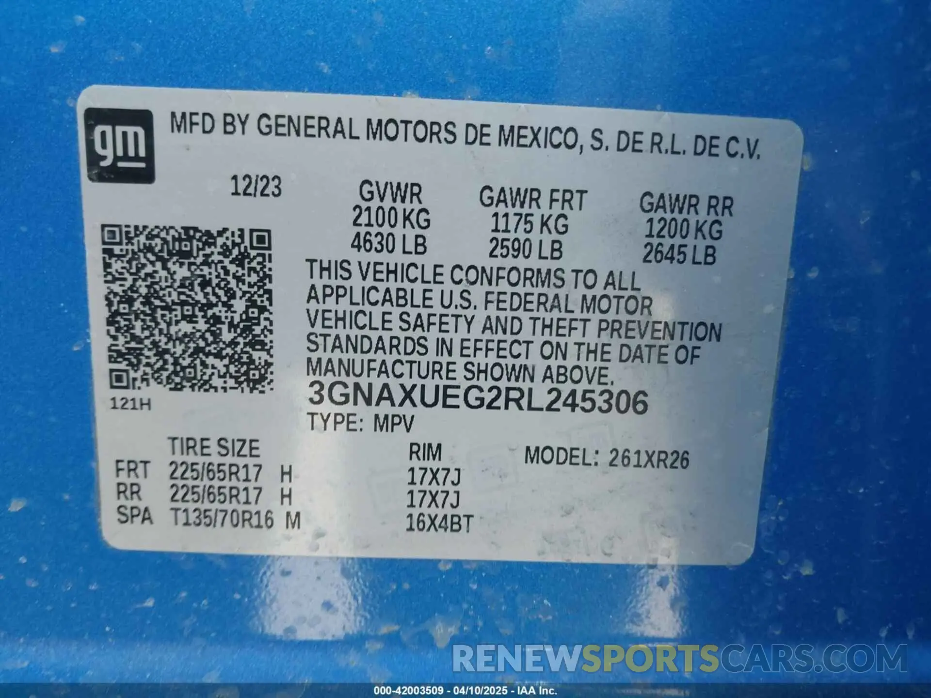 9 Photograph of a damaged car 3GNAXUEG2RL245306 CHEVROLET EQUINOX 2024