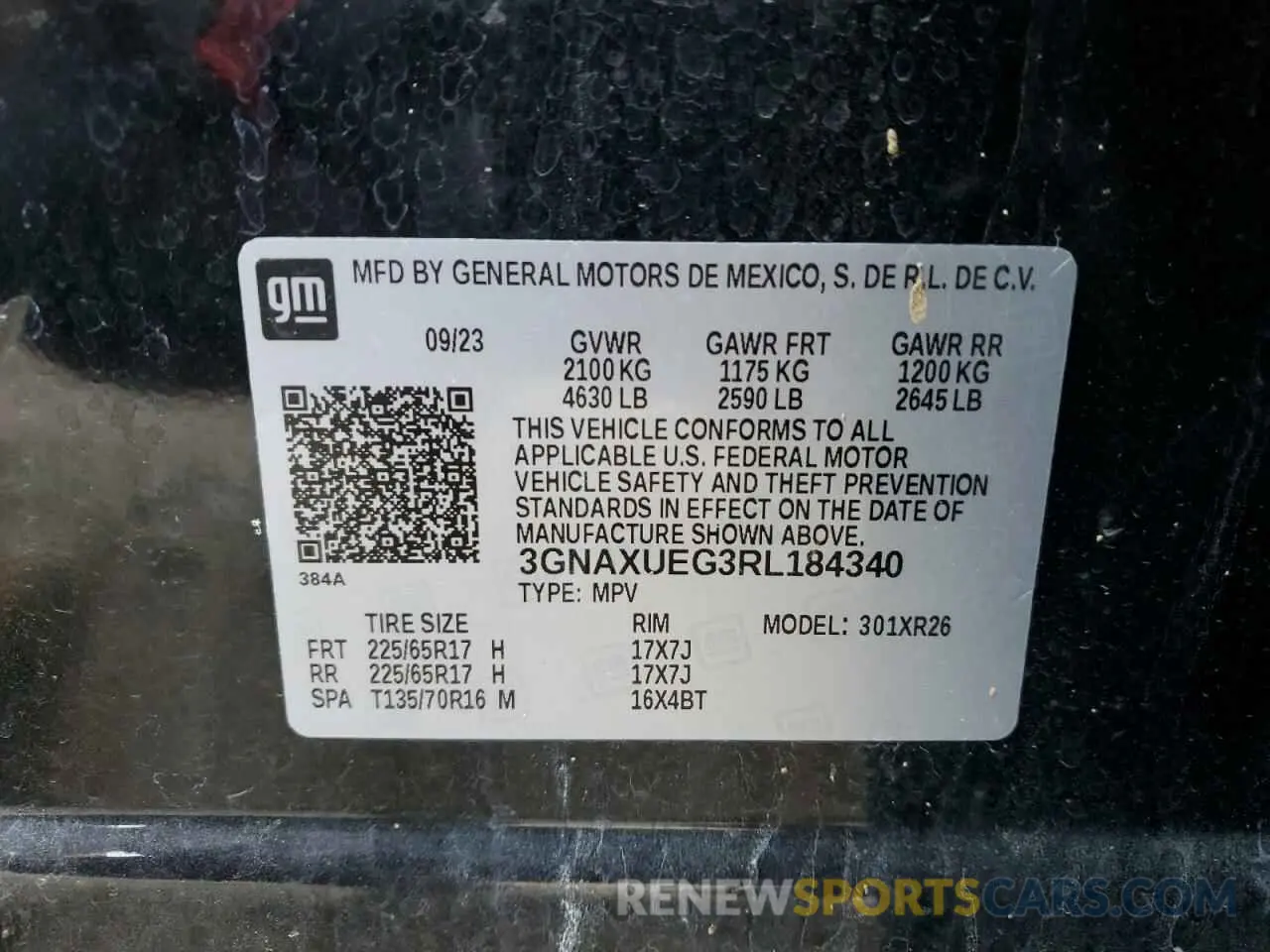 14 Photograph of a damaged car 3GNAXUEG3RL184340 CHEVROLET EQUINOX 2024