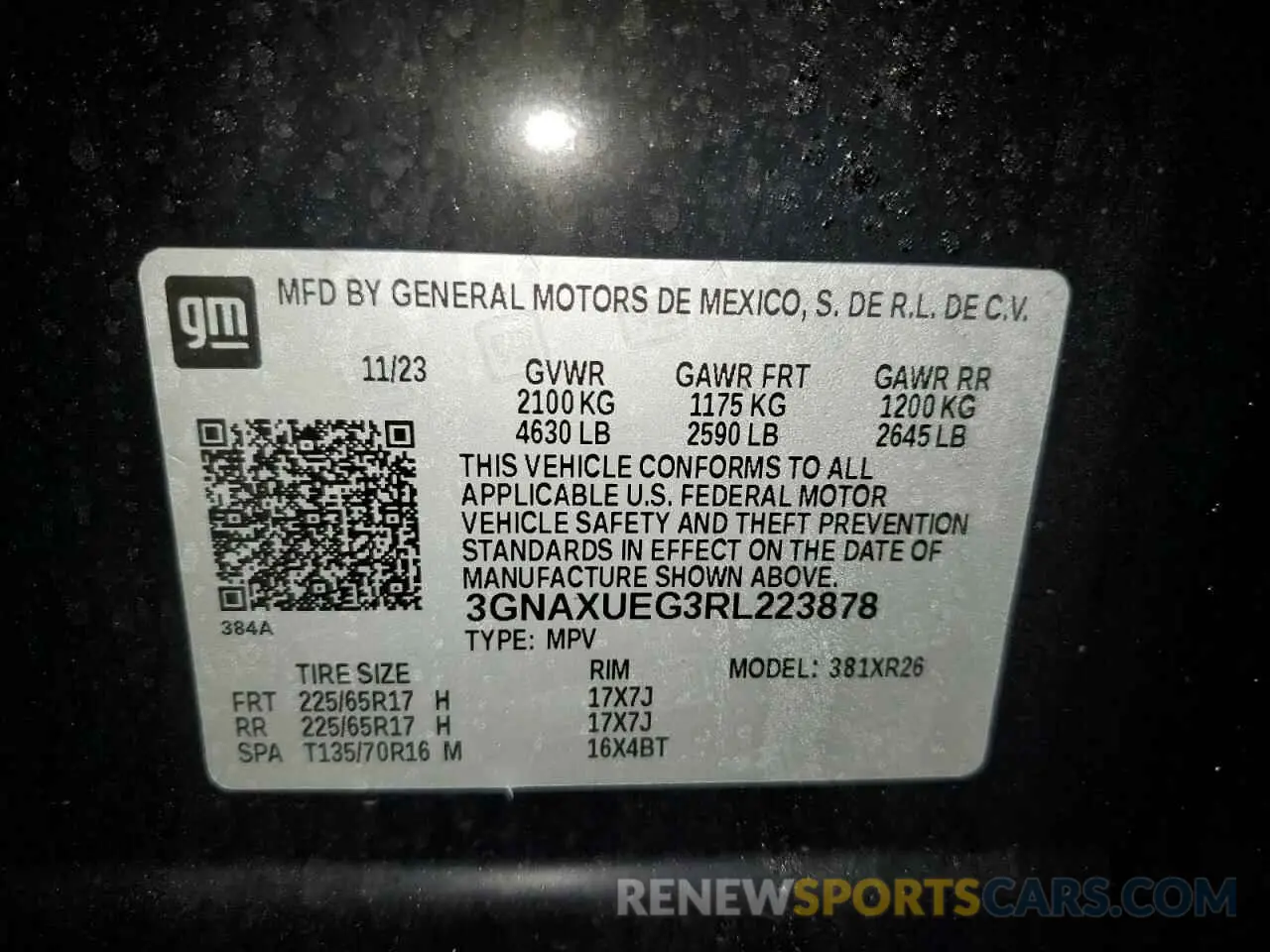 14 Фотография поврежденного автомобиля 3GNAXUEG3RL223878 CHEVROLET EQUINOX 2024
