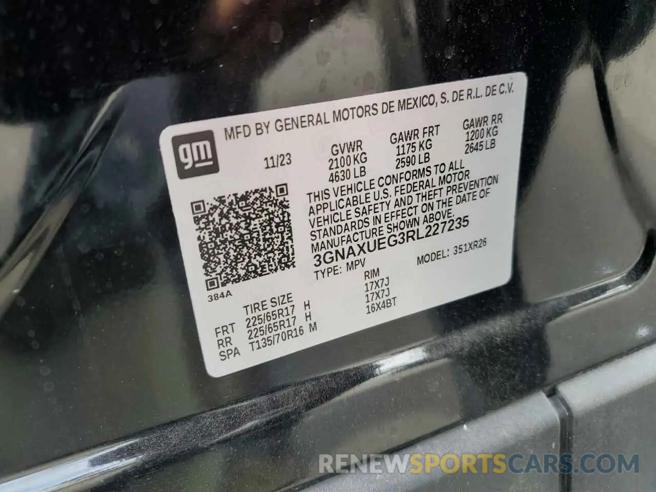 13 Фотография поврежденного автомобиля 3GNAXUEG3RL227235 CHEVROLET EQUINOX 2024