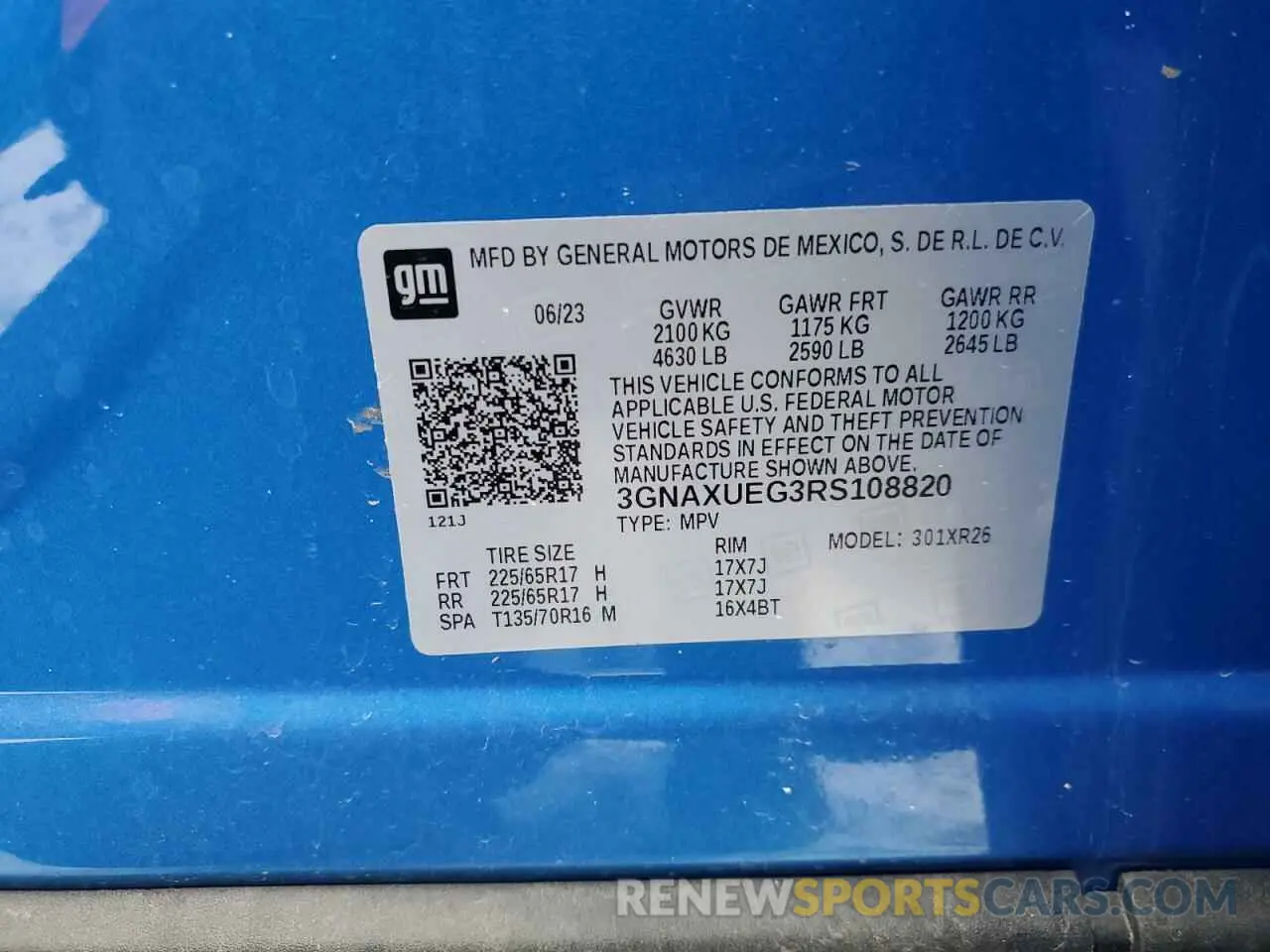 13 Photograph of a damaged car 3GNAXUEG3RS108820 CHEVROLET EQUINOX 2024