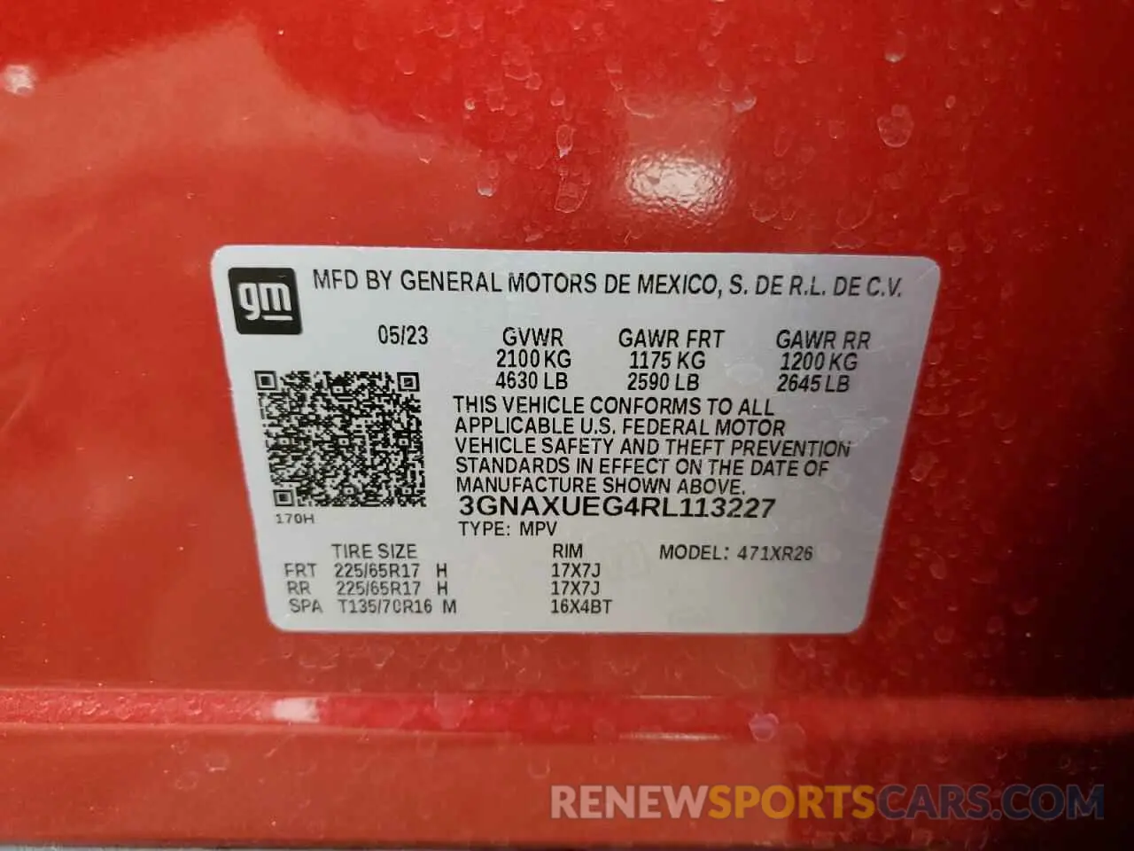 13 Photograph of a damaged car 3GNAXUEG4RL113227 CHEVROLET EQUINOX 2024