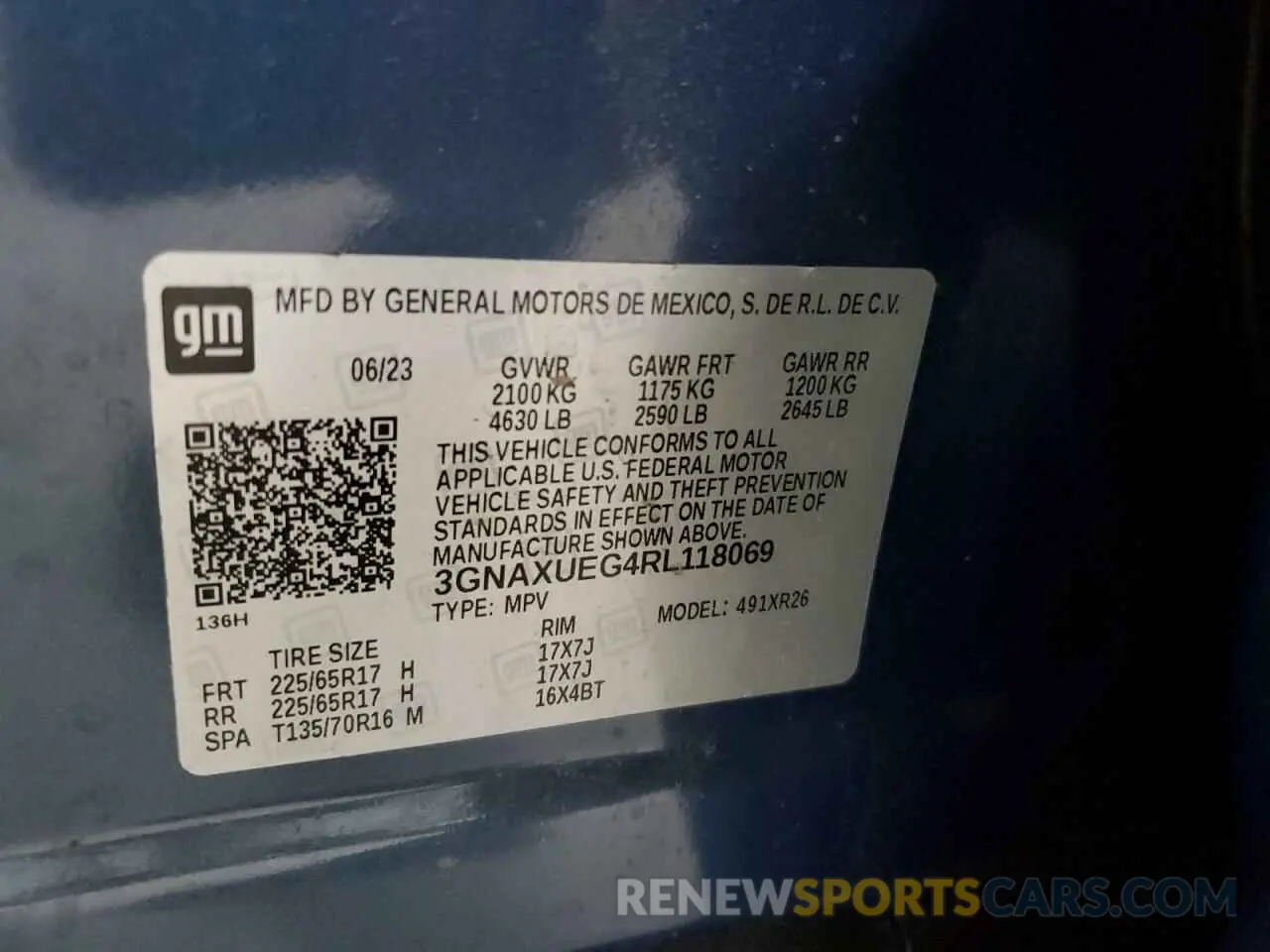 14 Photograph of a damaged car 3GNAXUEG4RL118069 CHEVROLET EQUINOX 2024