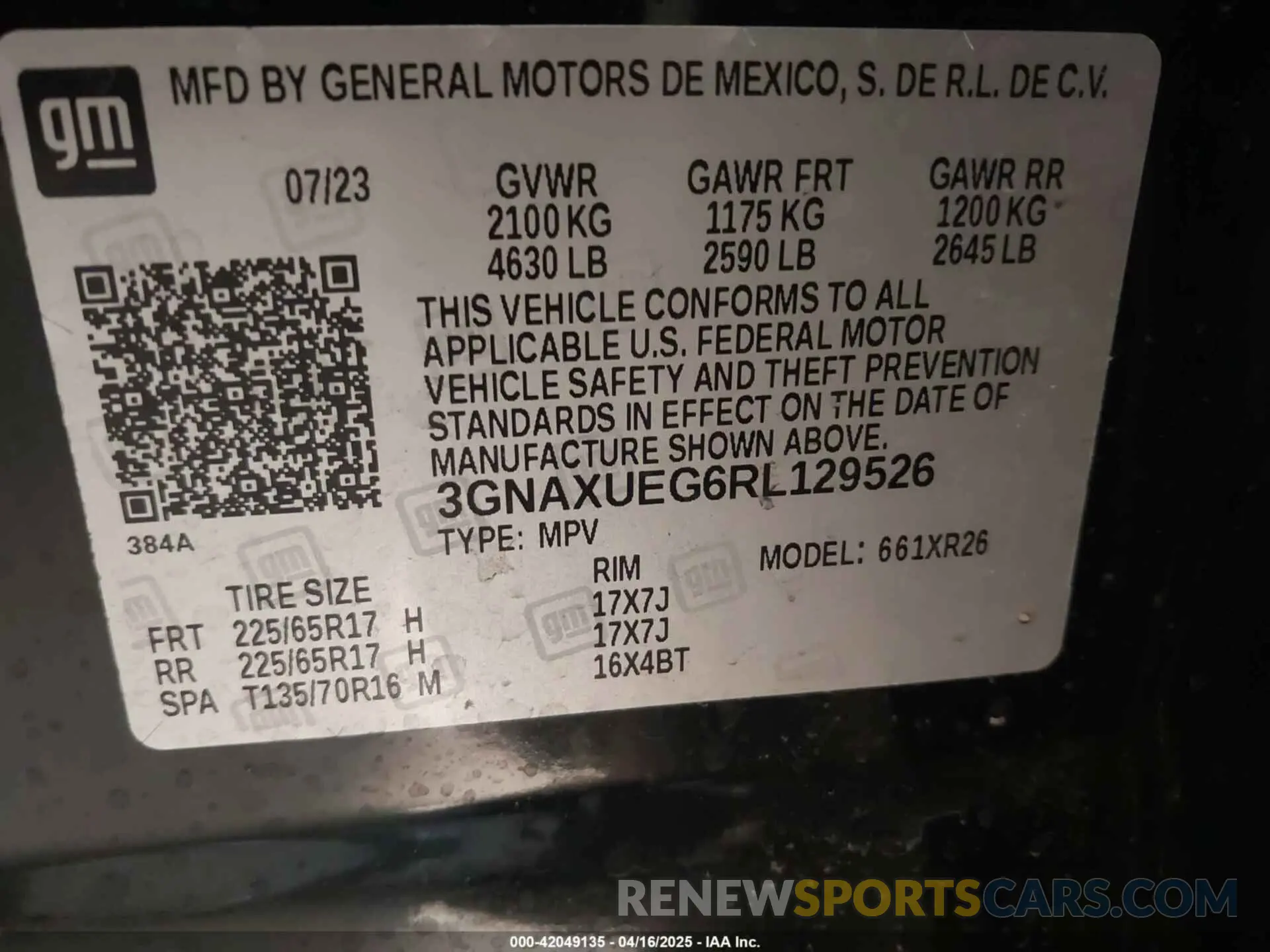 9 Фотография поврежденного автомобиля 3GNAXUEG6RL129526 CHEVROLET EQUINOX 2024