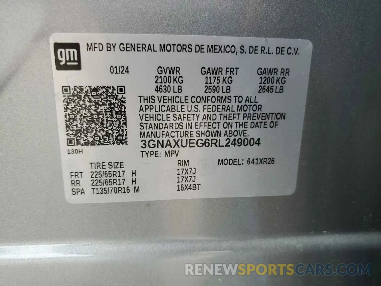 13 Фотография поврежденного автомобиля 3GNAXUEG6RL249004 CHEVROLET EQUINOX 2024