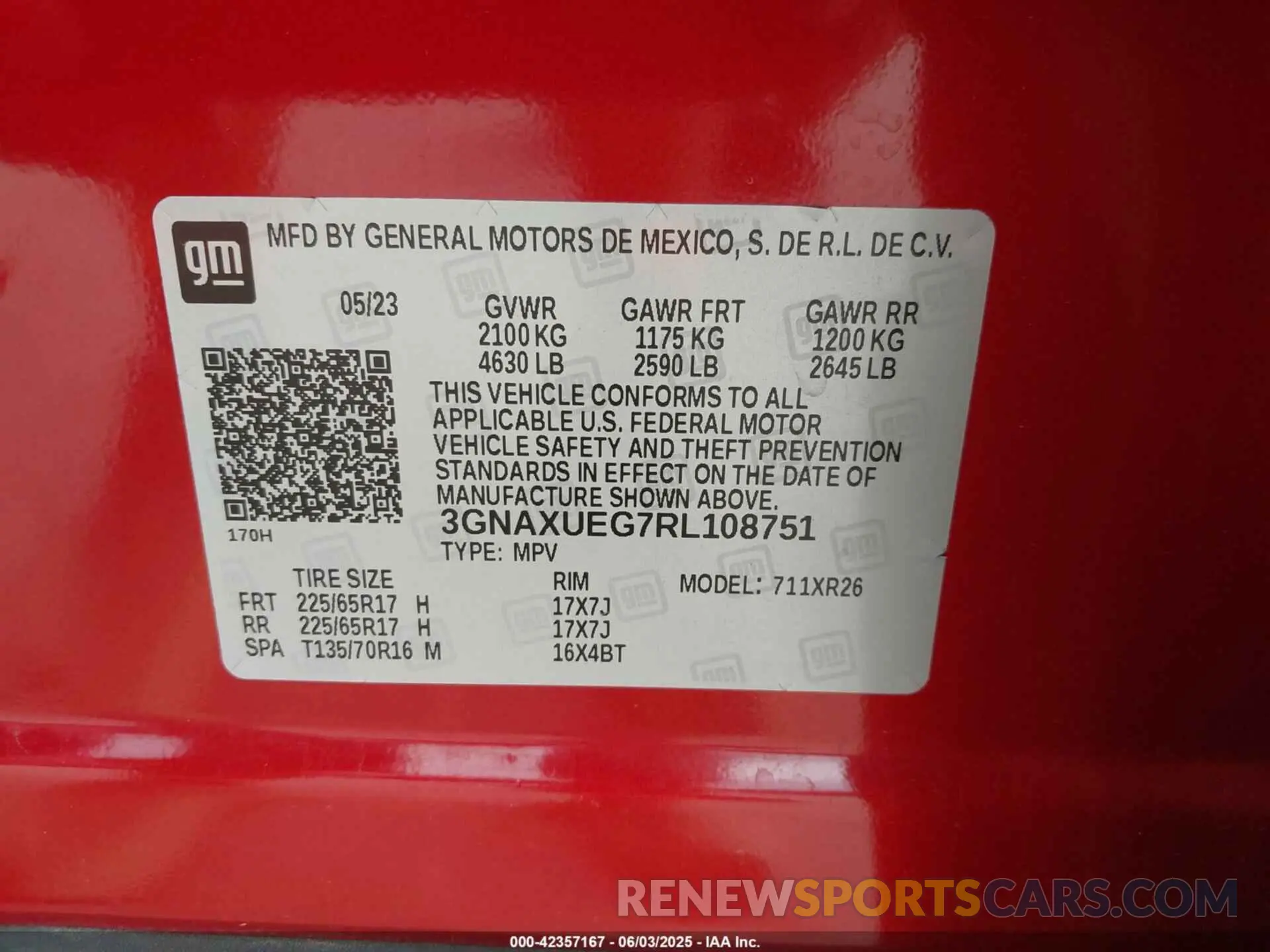9 Фотография поврежденного автомобиля 3GNAXUEG7RL108751 CHEVROLET EQUINOX 2024