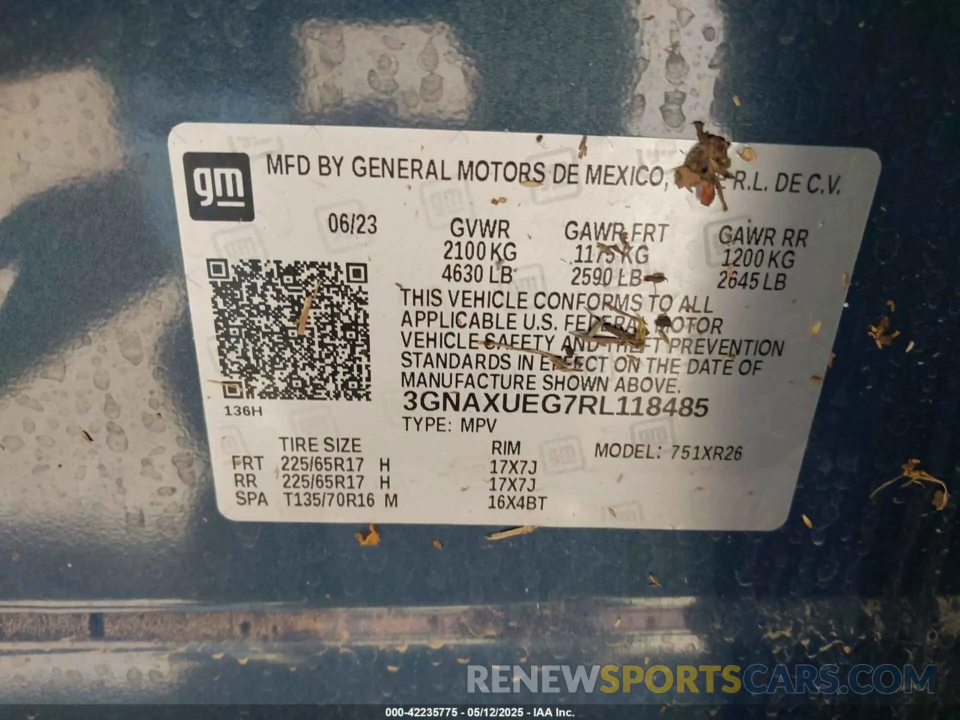 9 Фотография поврежденного автомобиля 3GNAXUEG7RL118485 CHEVROLET EQUINOX 2024