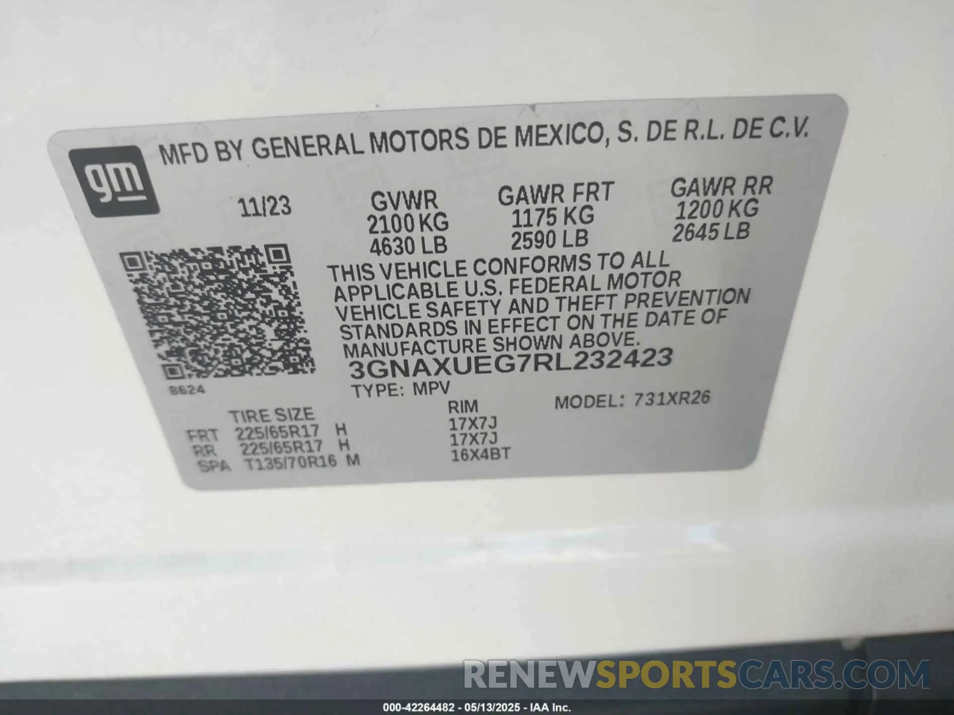9 Photograph of a damaged car 3GNAXUEG7RL232423 CHEVROLET EQUINOX 2024