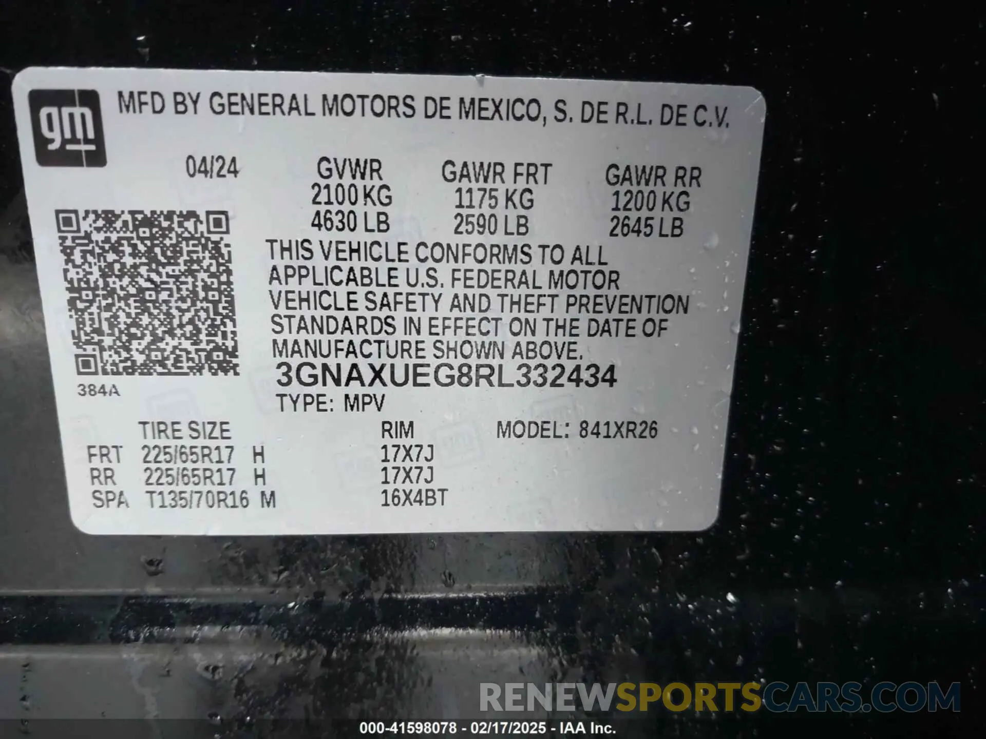 9 Photograph of a damaged car 3GNAXUEG8RL332434 CHEVROLET EQUINOX 2024