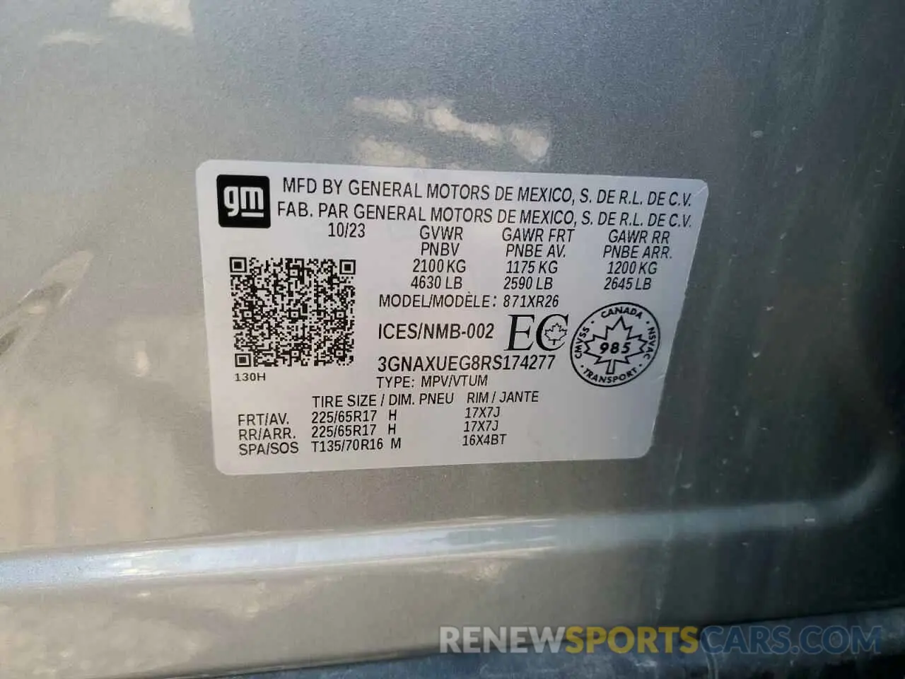 14 Фотография поврежденного автомобиля 3GNAXUEG8RS174277 CHEVROLET EQUINOX 2024