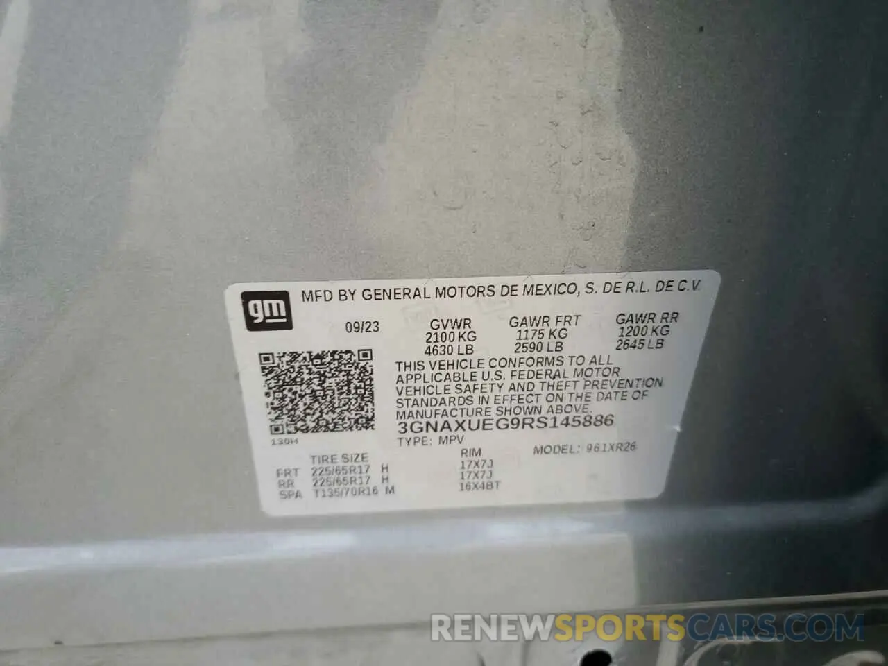 15 Фотография поврежденного автомобиля 3GNAXUEG9RS145886 CHEVROLET EQUINOX 2024