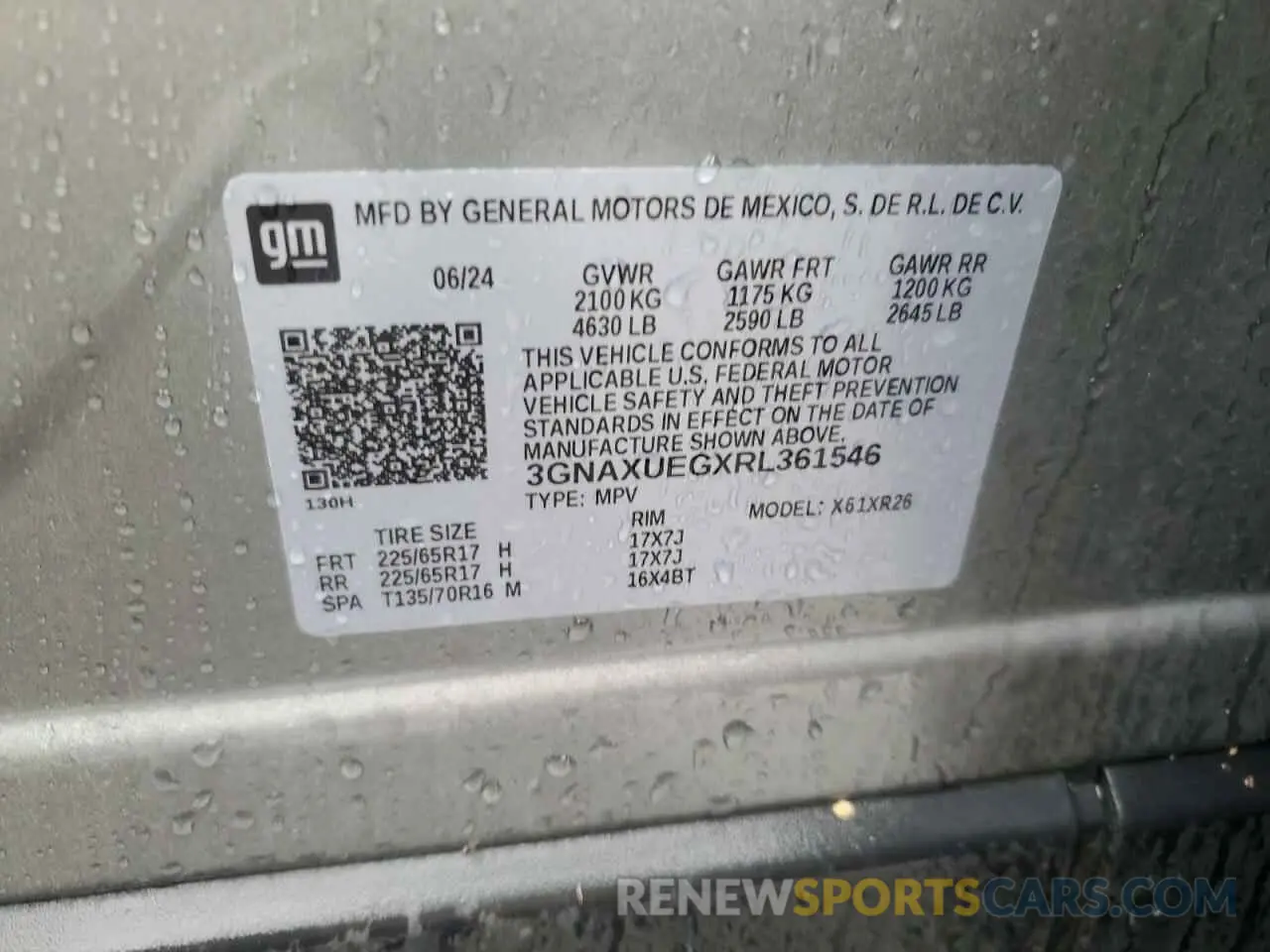 13 Фотография поврежденного автомобиля 3GNAXUEGXRL361546 CHEVROLET EQUINOX 2024