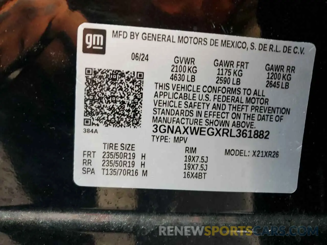 14 Photograph of a damaged car 3GNAXWEGXRL361882 CHEVROLET EQUINOX 2024