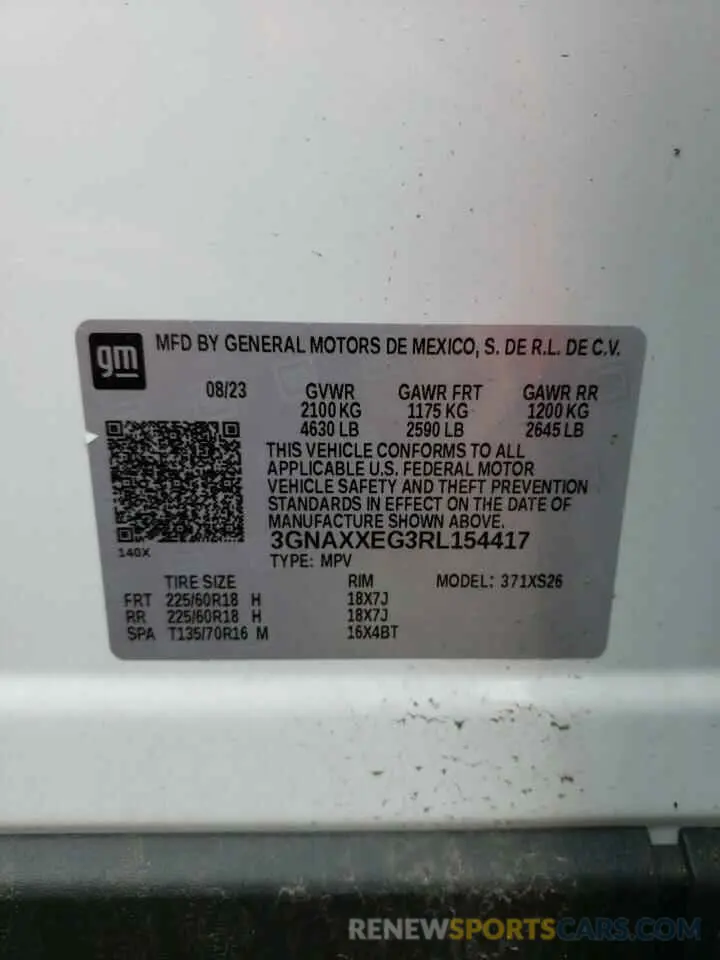 13 Photograph of a damaged car 3GNAXXEG3RL154417 CHEVROLET EQUINOX 2024