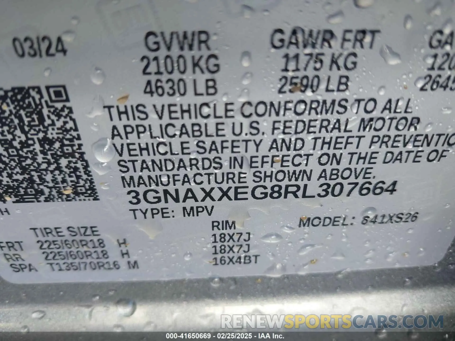 9 Photograph of a damaged car 3GNAXXEG8RL307664 CHEVROLET EQUINOX 2024