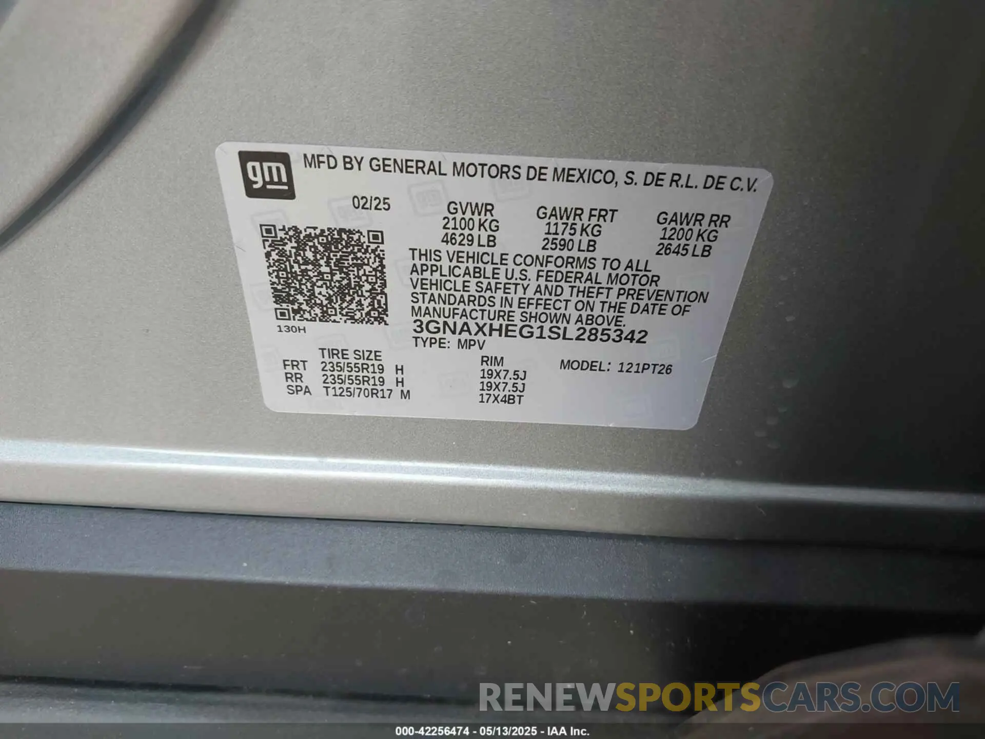 9 Photograph of a damaged car 3GNAXHEG1SL285342 CHEVROLET EQUINOX 2025