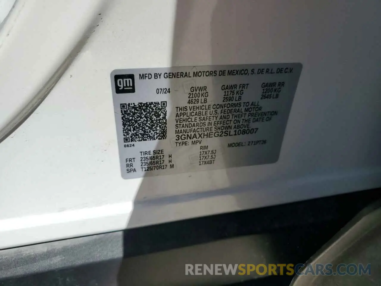 13 Photograph of a damaged car 3GNAXHEG2SL108007 CHEVROLET EQUINOX 2025