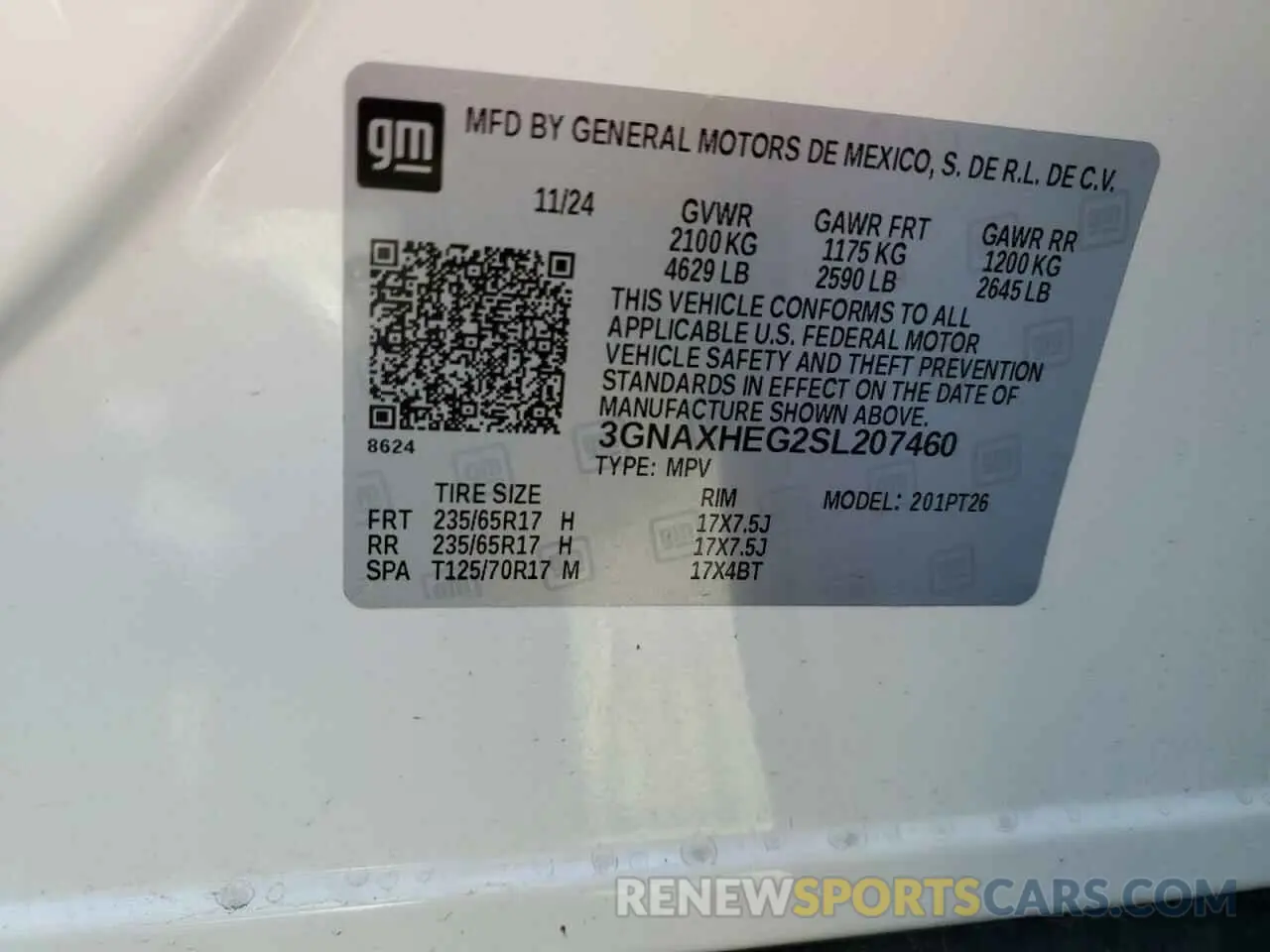14 Photograph of a damaged car 3GNAXHEG2SL207460 CHEVROLET EQUINOX 2025