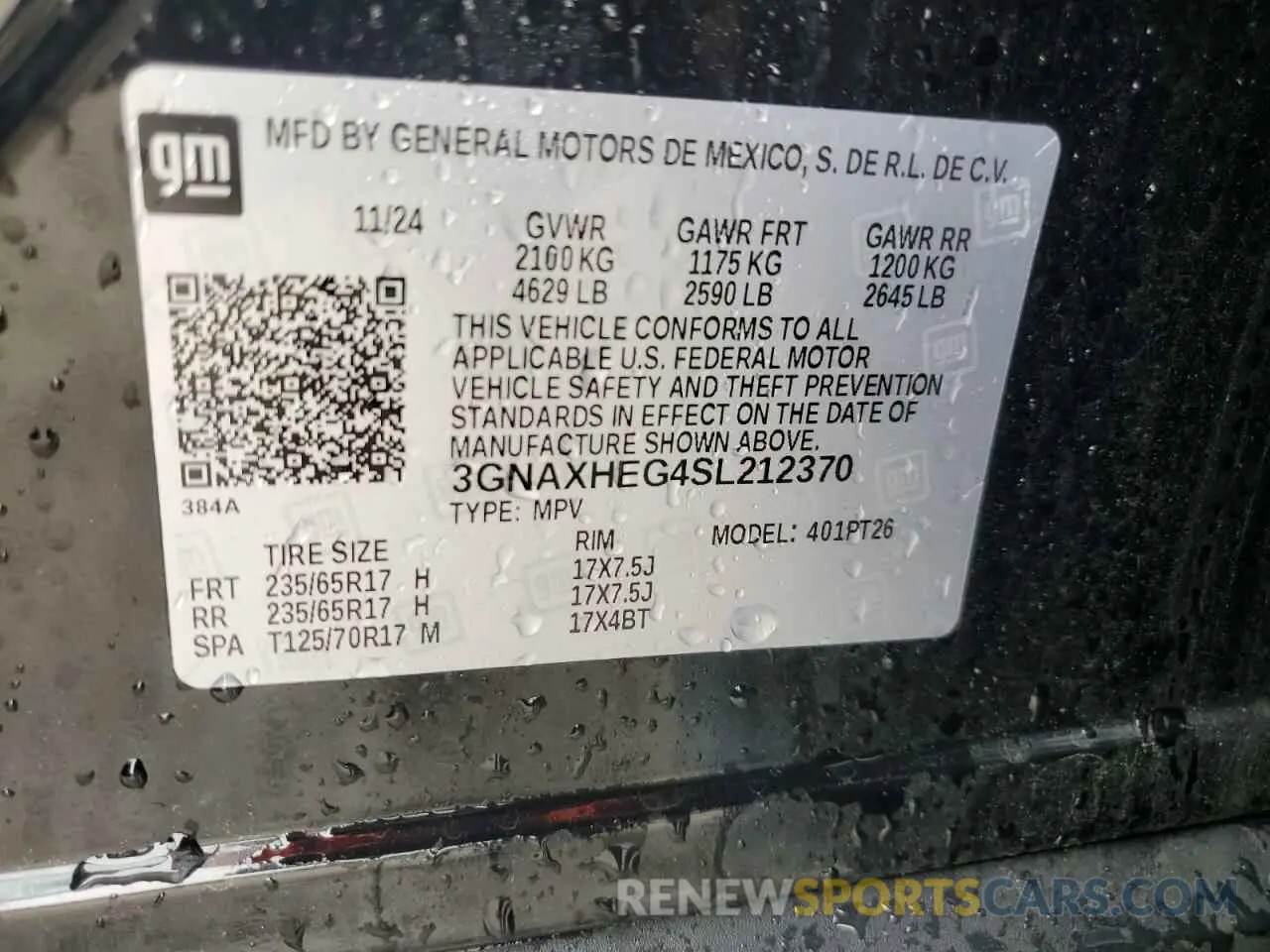 13 Photograph of a damaged car 3GNAXHEG4SL212370 CHEVROLET EQUINOX 2025