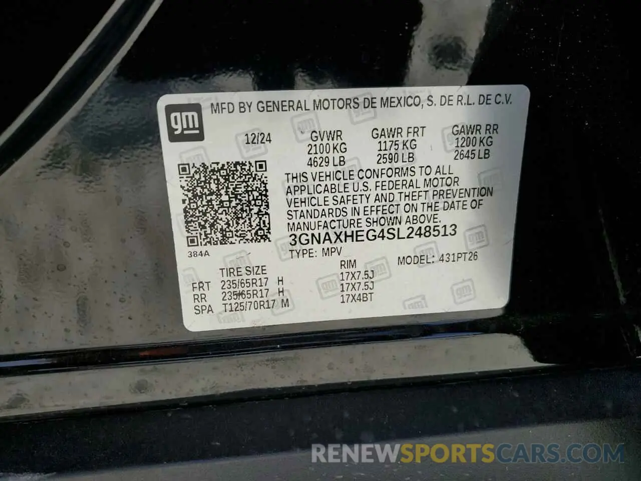 13 Фотография поврежденного автомобиля 3GNAXHEG4SL248513 CHEVROLET EQUINOX 2025