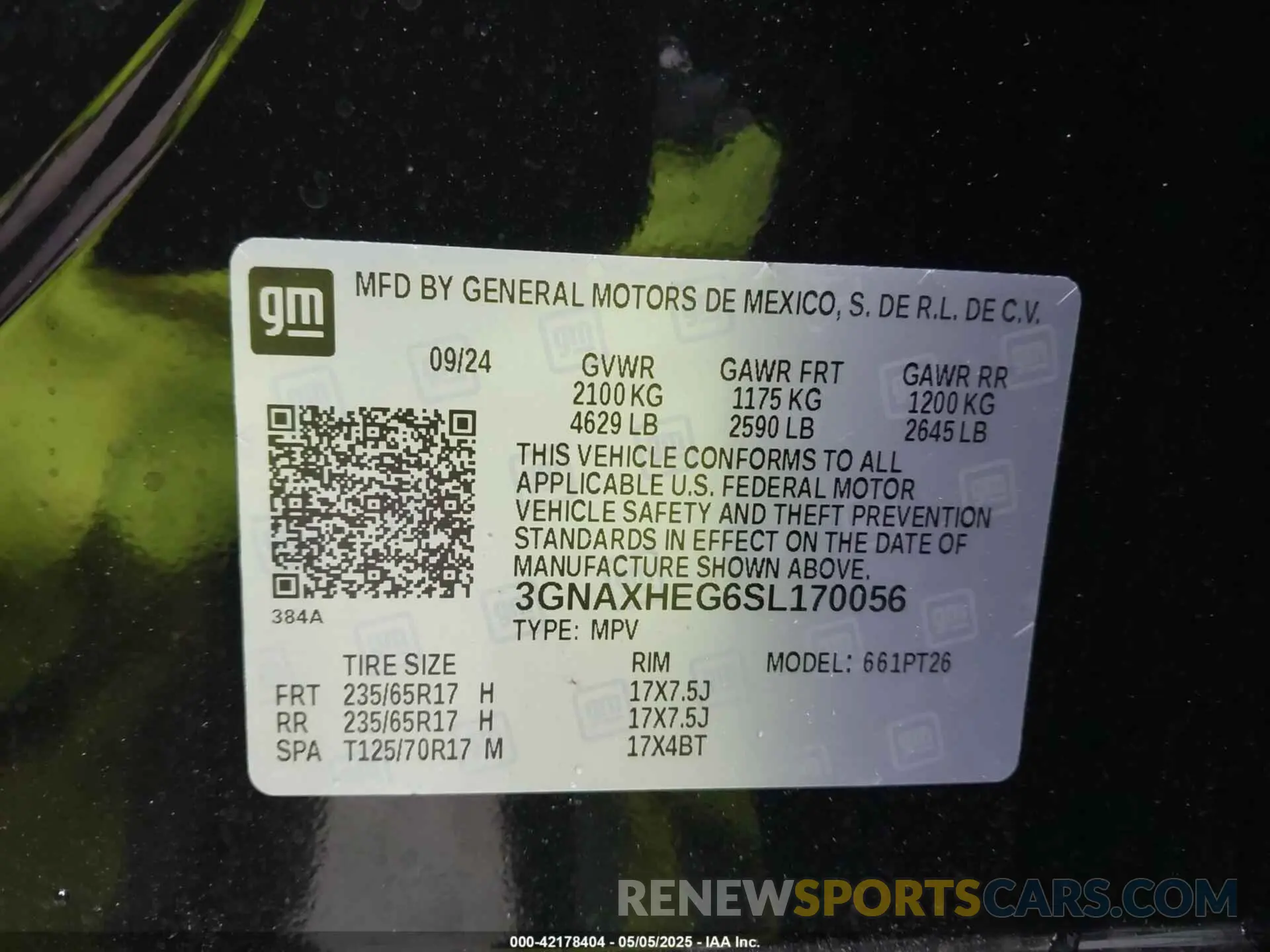 9 Photograph of a damaged car 3GNAXHEG6SL170056 CHEVROLET EQUINOX 2025