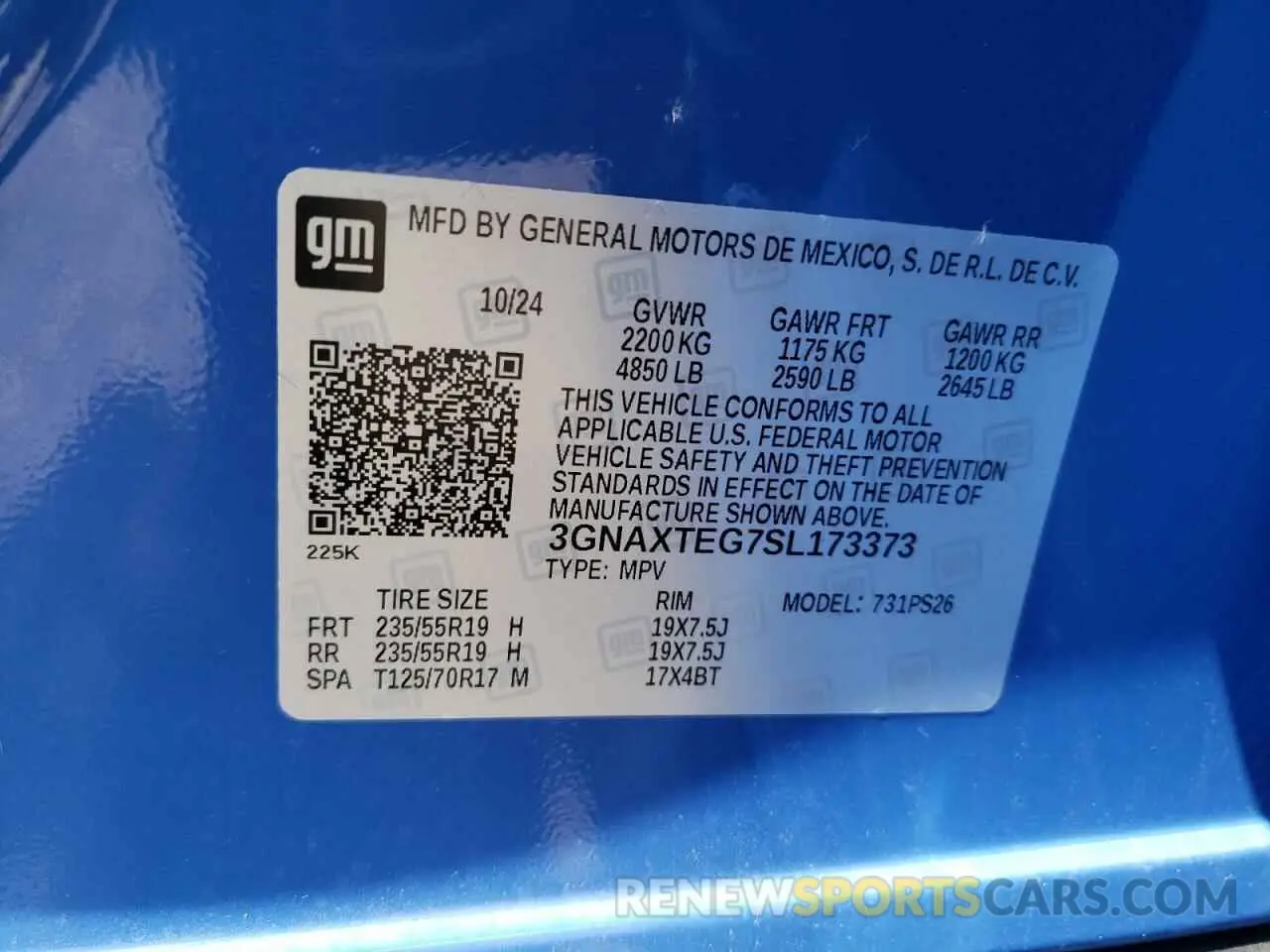13 Photograph of a damaged car 3GNAXTEG7SL173373 CHEVROLET EQUINOX 2025