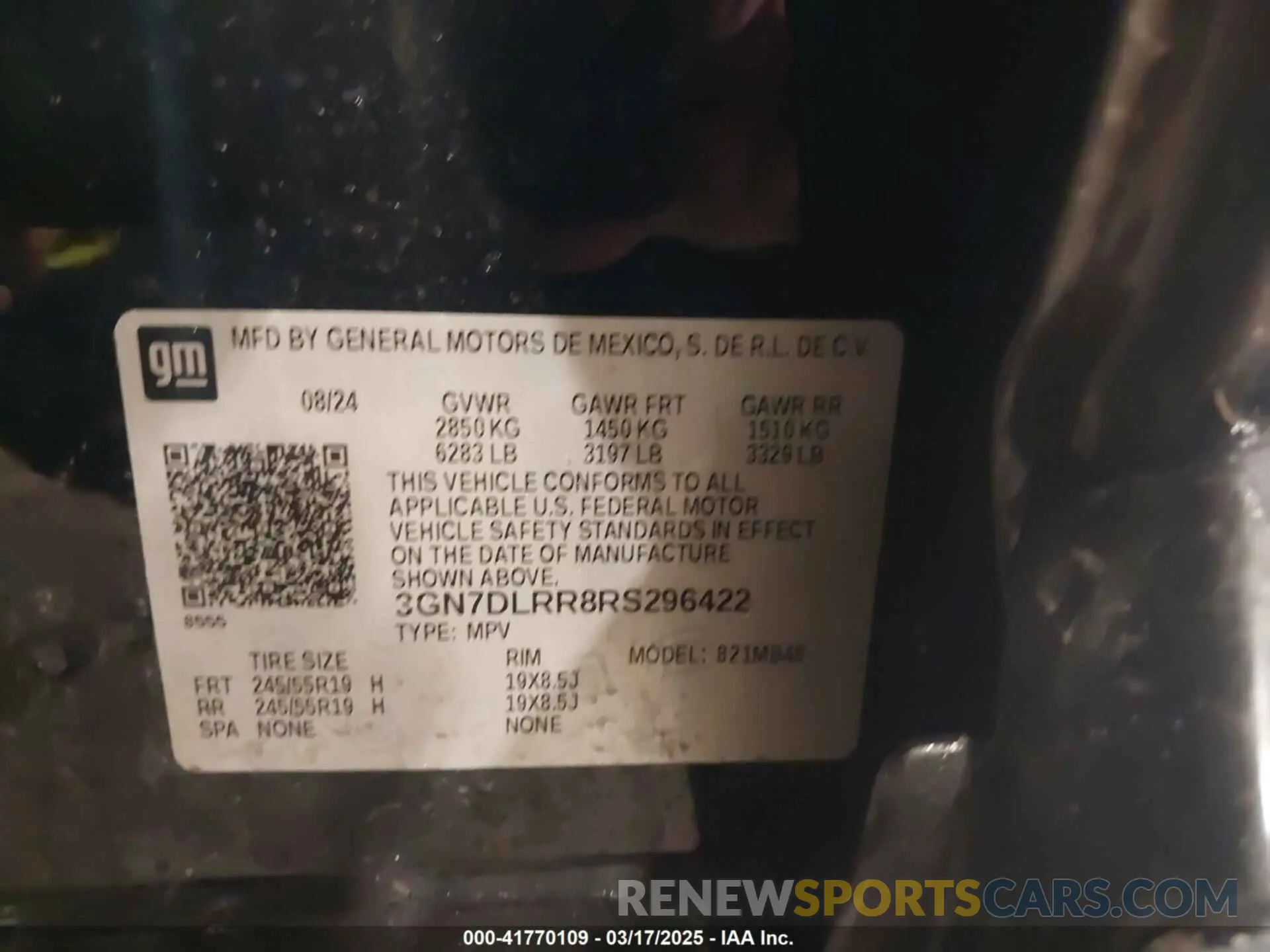 9 Photograph of a damaged car 3GN7DLRR8RS296422 CHEVROLET EQUINOX EV 2024