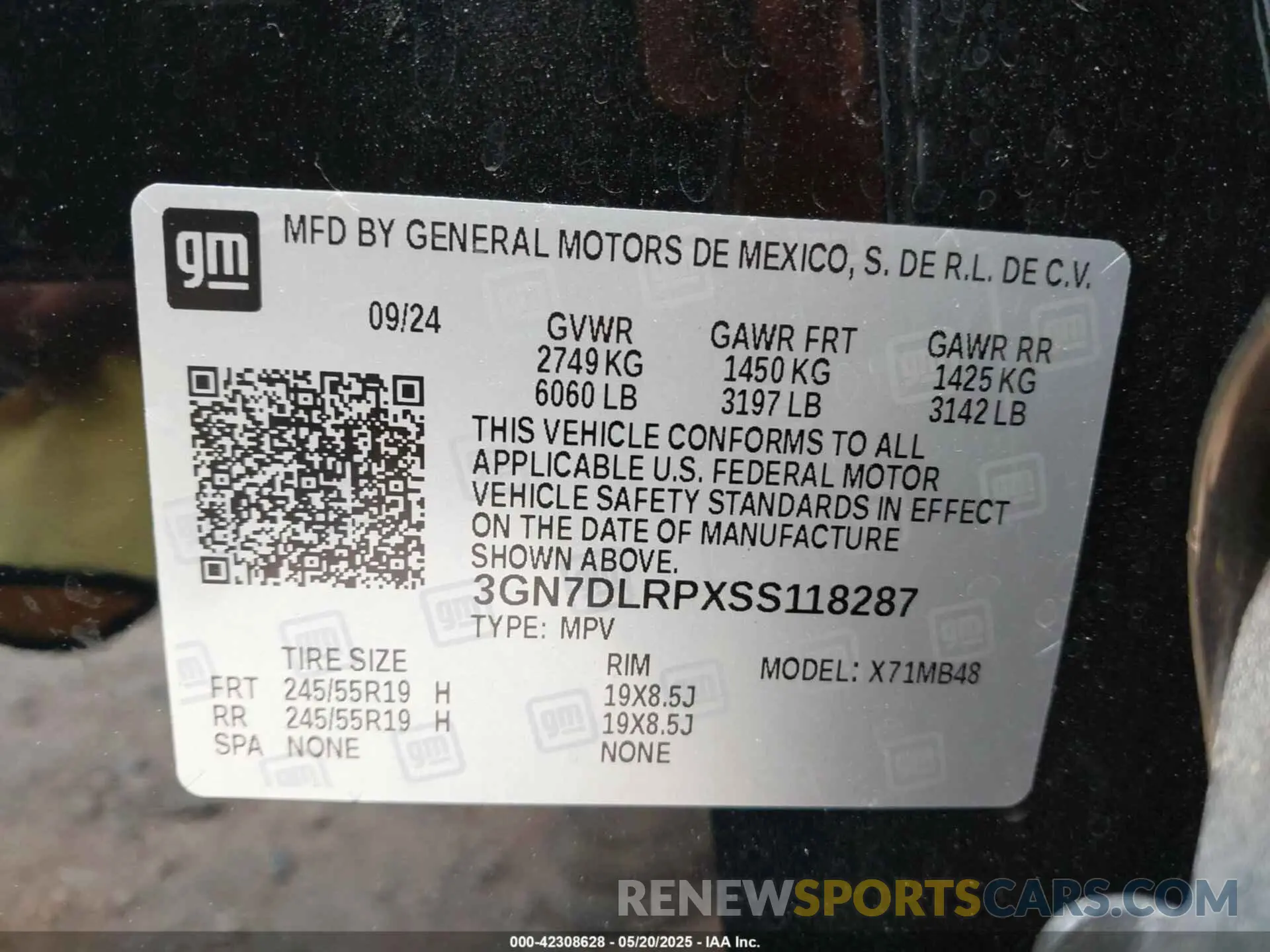 9 Фотография поврежденного автомобиля 3GN7DLRPXSS118287 CHEVROLET EQUINOX EV 2025