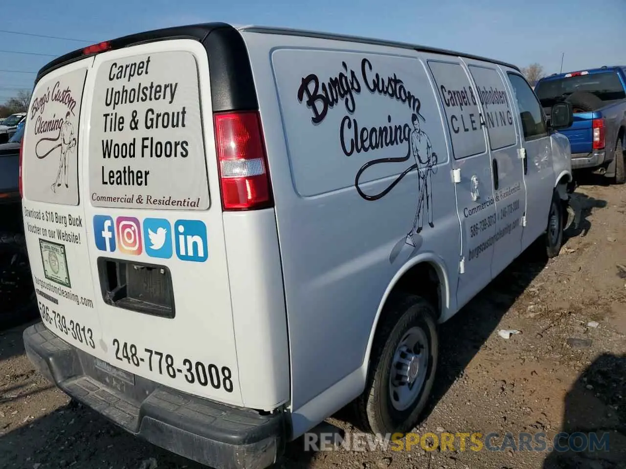 3 Photograph of a damaged car 1GCWGAFG8K1306649 CHEVROLET EXPRESS 2019
