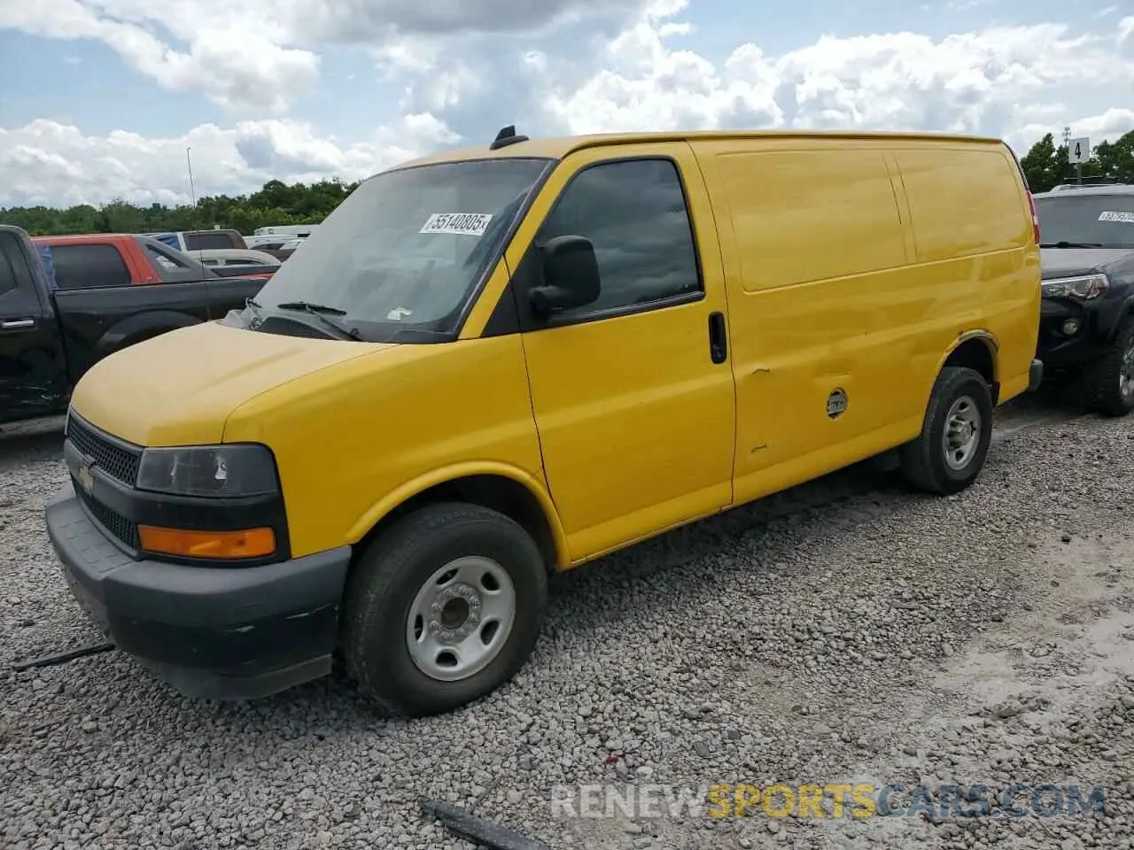 1 Photograph of a damaged car 1GCWGAFP5L1159031 CHEVROLET EXPRESS 2020