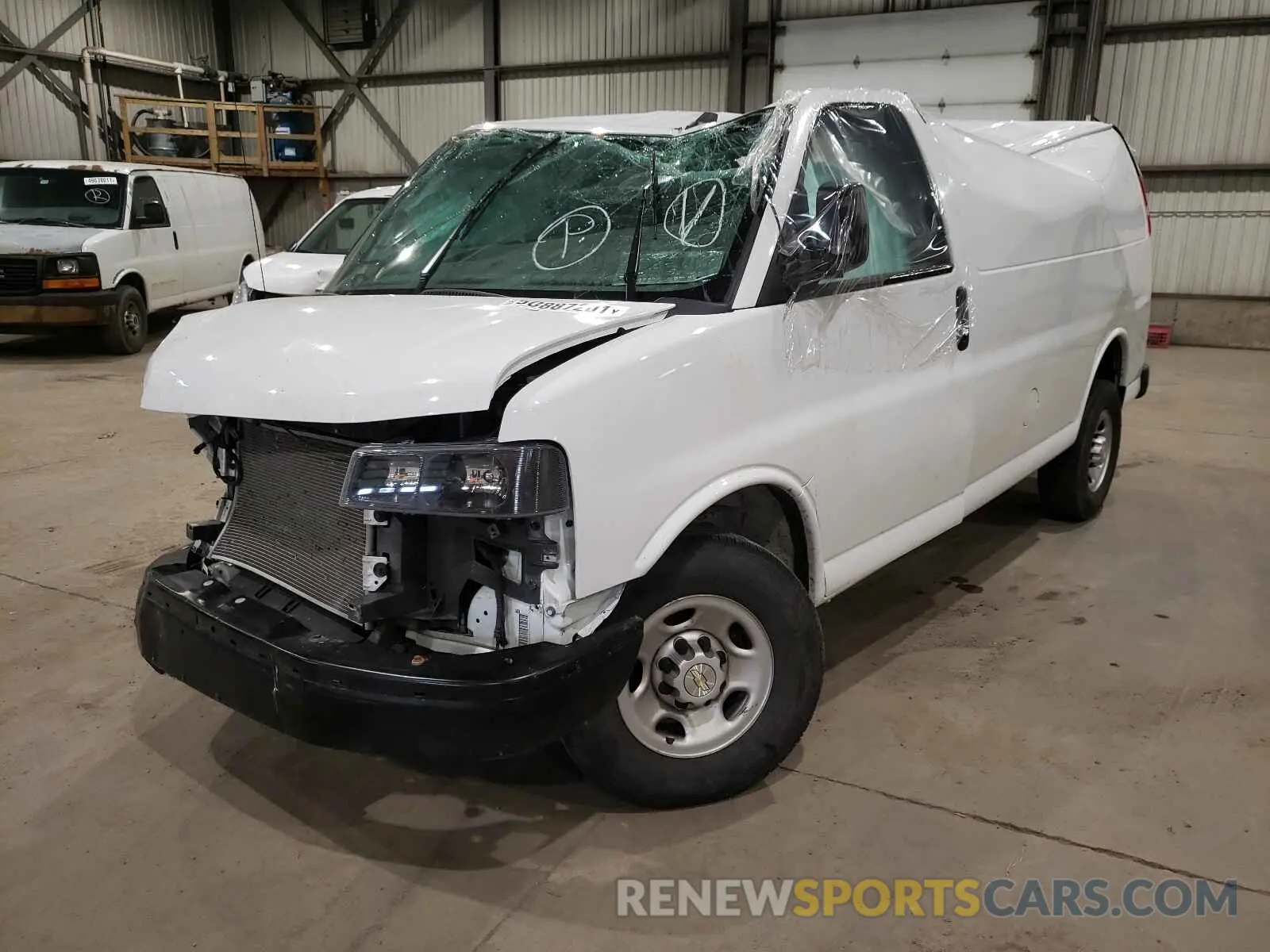 2 Photograph of a damaged car 1GCWGAFP6L1179269 CHEVROLET EXPRESS 2020