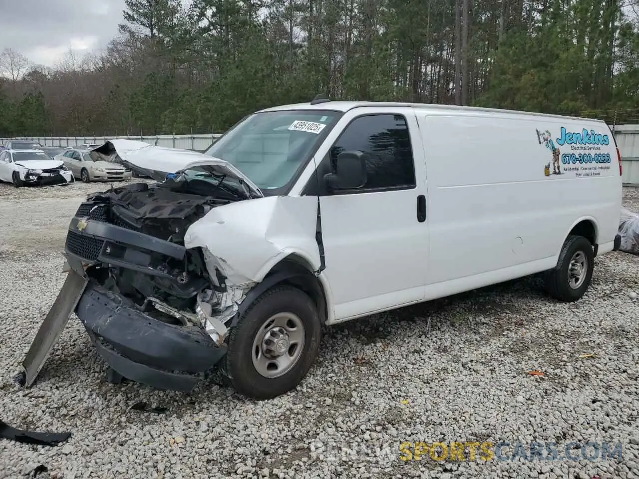 1 Photograph of a damaged car 1GCWGBFP6M1243589 CHEVROLET EXPRESS 2021