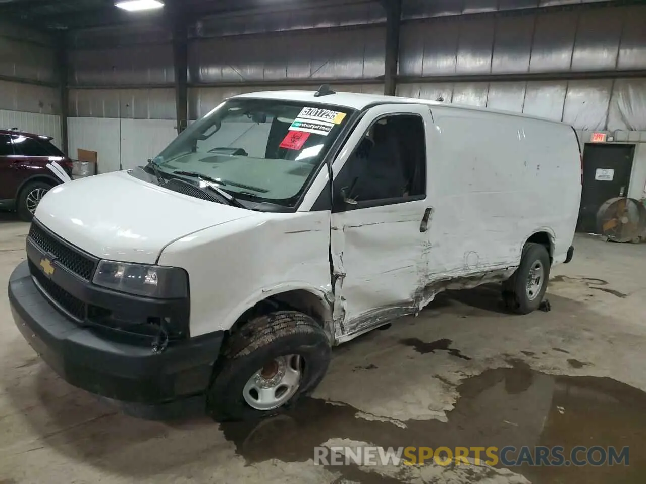 1 Photograph of a damaged car 1GCWGAFP1P1109667 CHEVROLET EXPRESS 2023