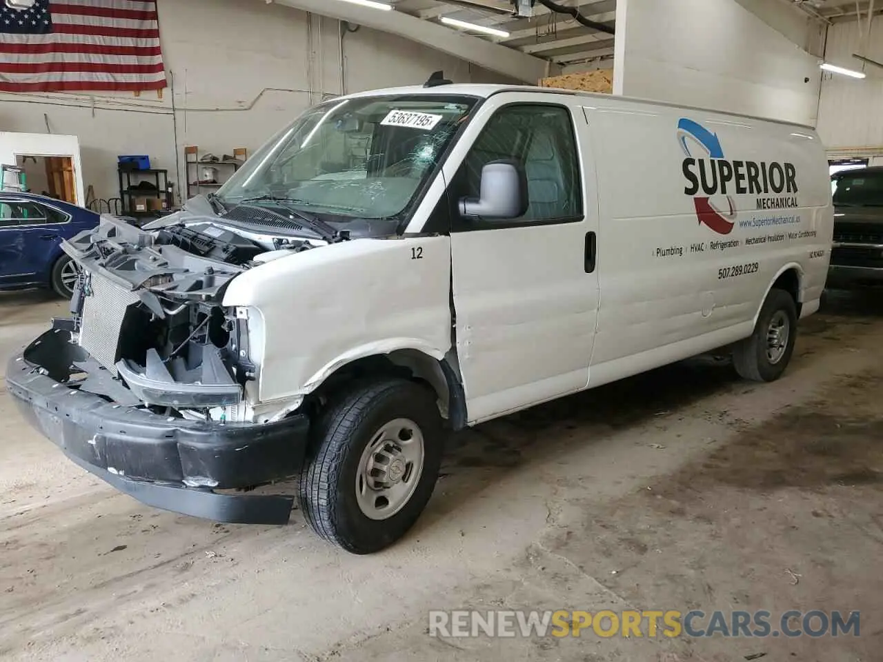 1 Фотография поврежденного автомобиля 1GCWGBFP7P1111395 CHEVROLET EXPRESS 2023