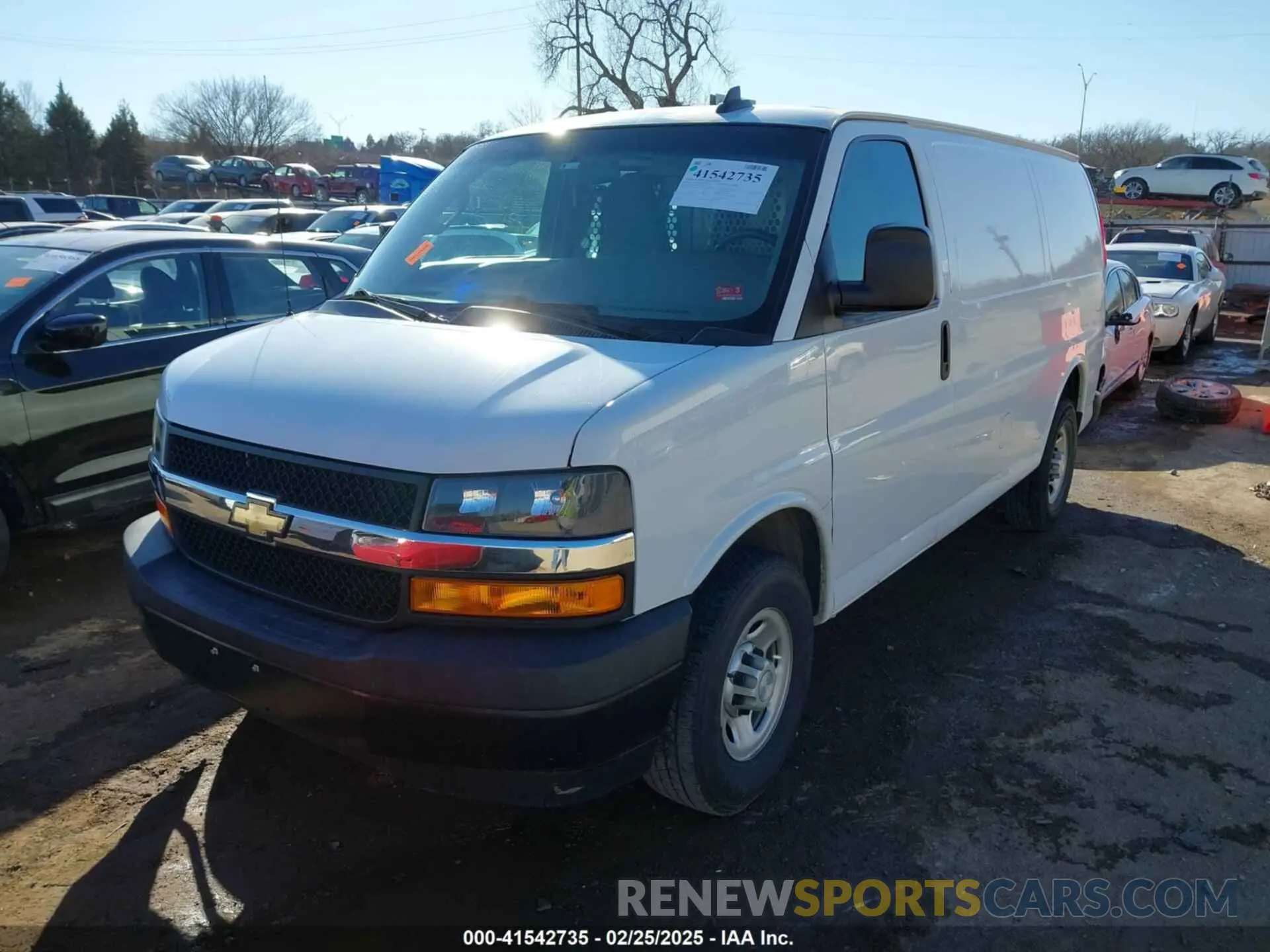 2 Photograph of a damaged car 1GCWGAFG4L1122214 CHEVROLET EXPRESS CARGO 2020