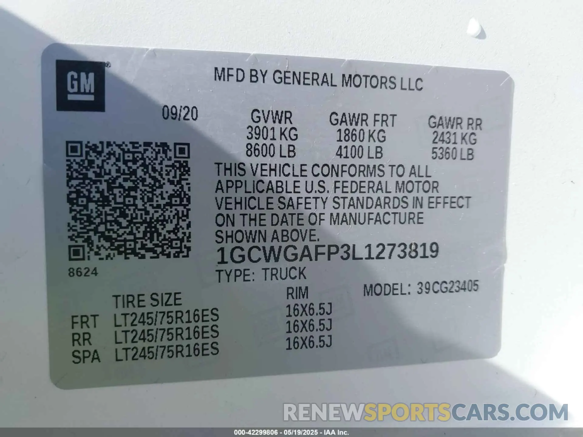 9 Фотография поврежденного автомобиля 1GCWGAFP3L1273819 CHEVROLET EXPRESS CARGO 2020
