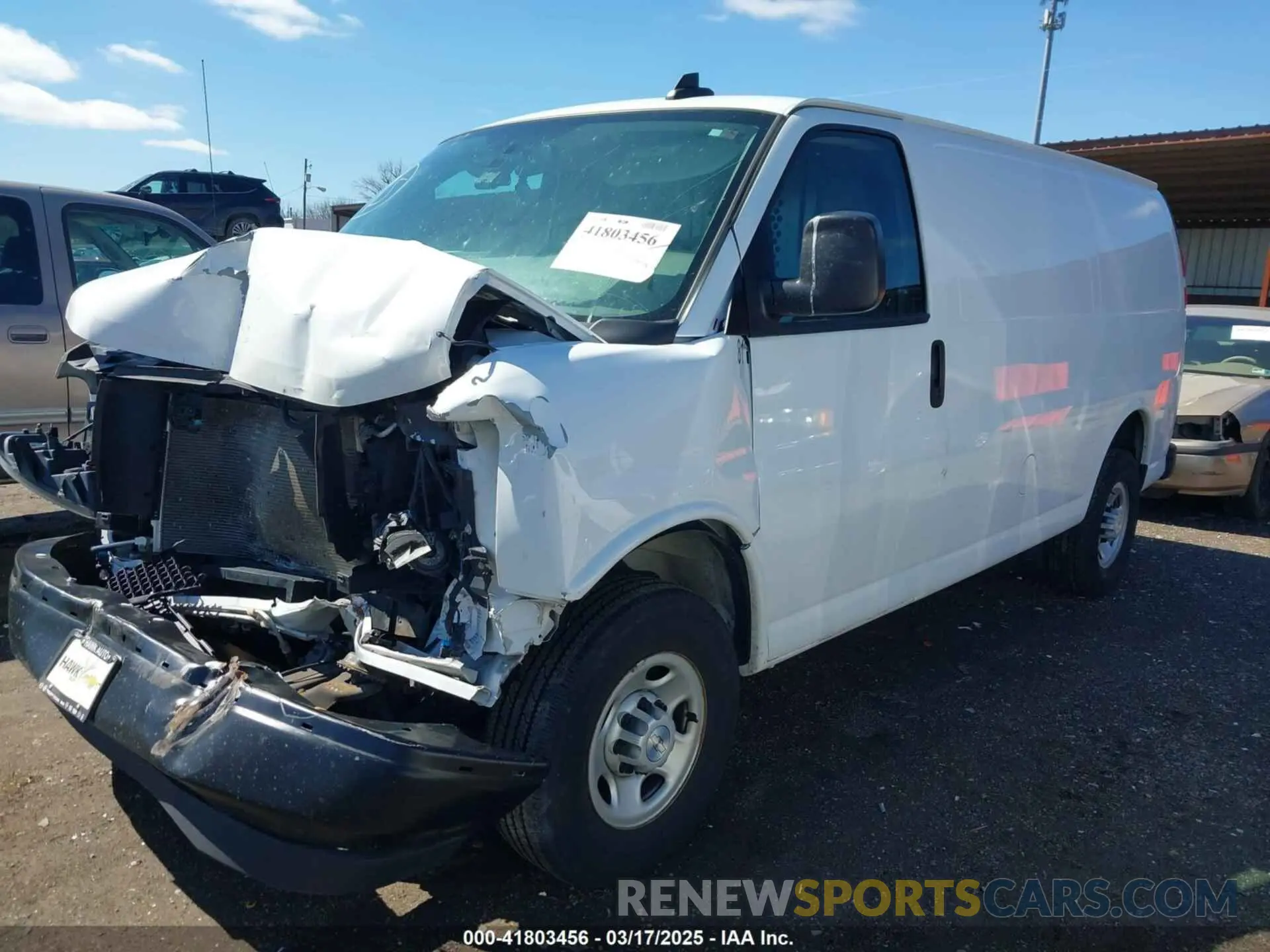 2 Photograph of a damaged car 1GCWGAFPXM1288514 CHEVROLET EXPRESS CARGO 2021