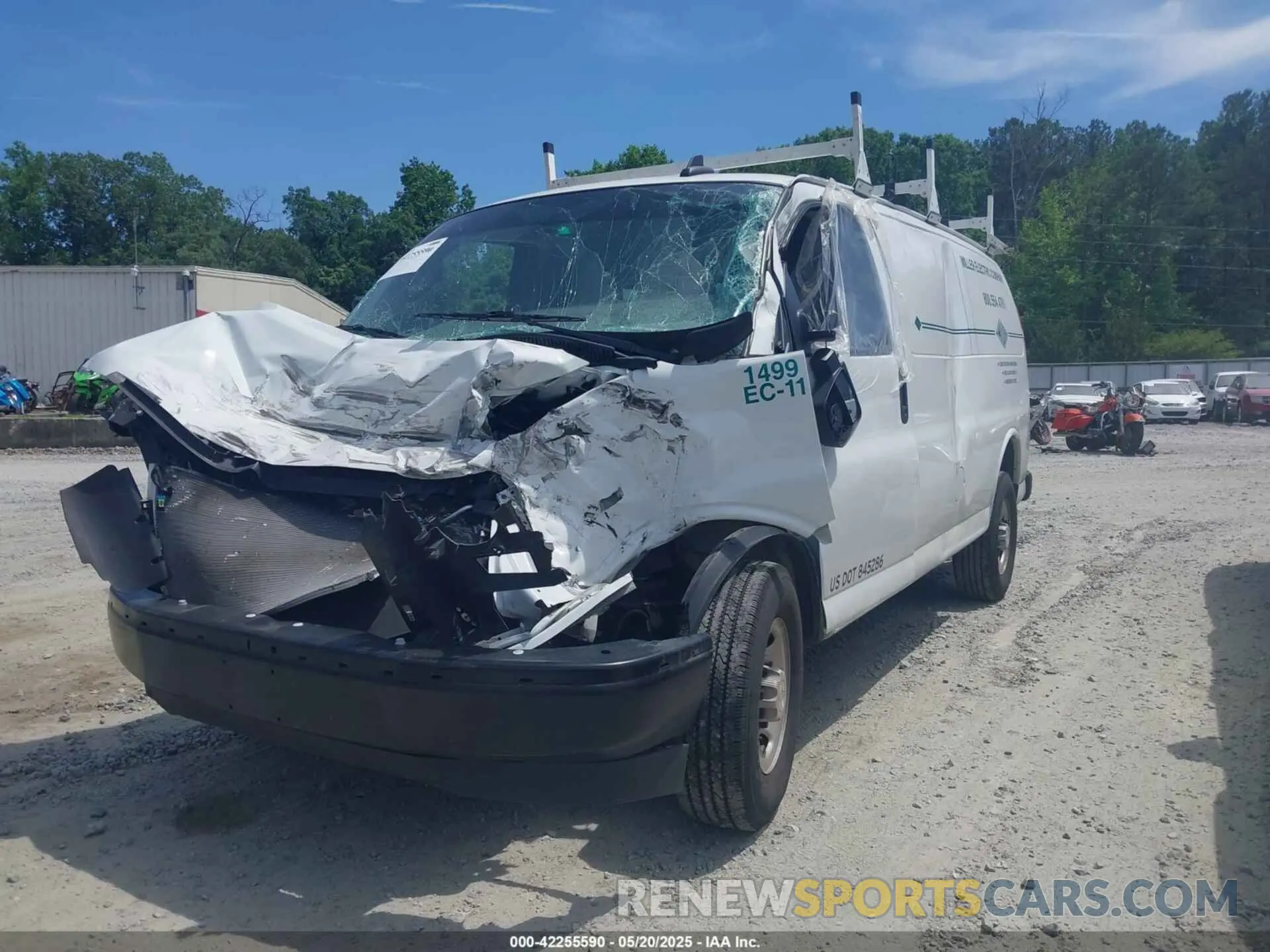 2 Photograph of a damaged car 1GCWGAFP1P1252487 CHEVROLET EXPRESS CARGO 2023