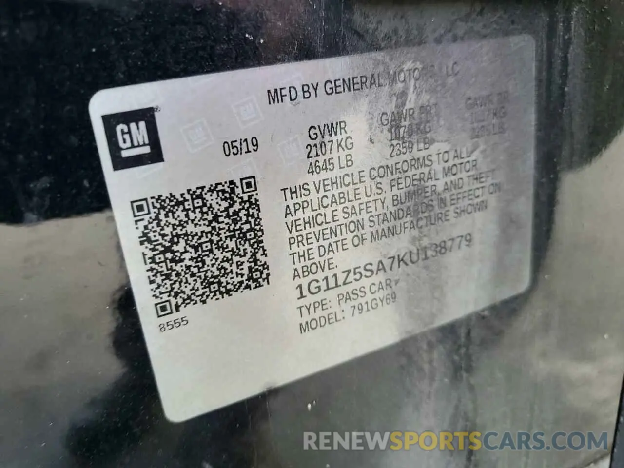 14 Фотография поврежденного автомобиля 1G11Z5SA7KU138779 CHEVROLET IMPALA 2019