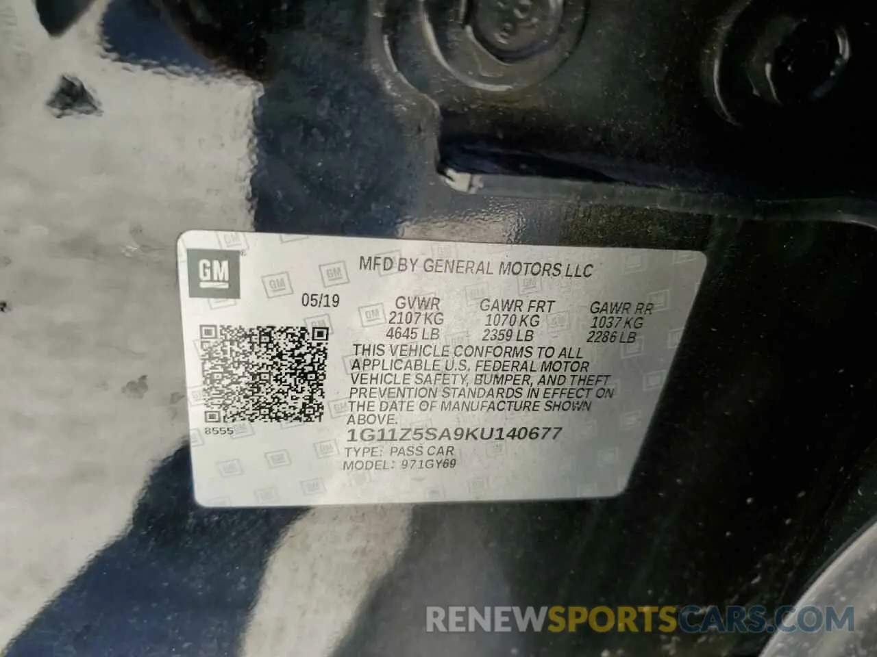 14 Фотография поврежденного автомобиля 1G11Z5SA9KU140677 CHEVROLET IMPALA 2019