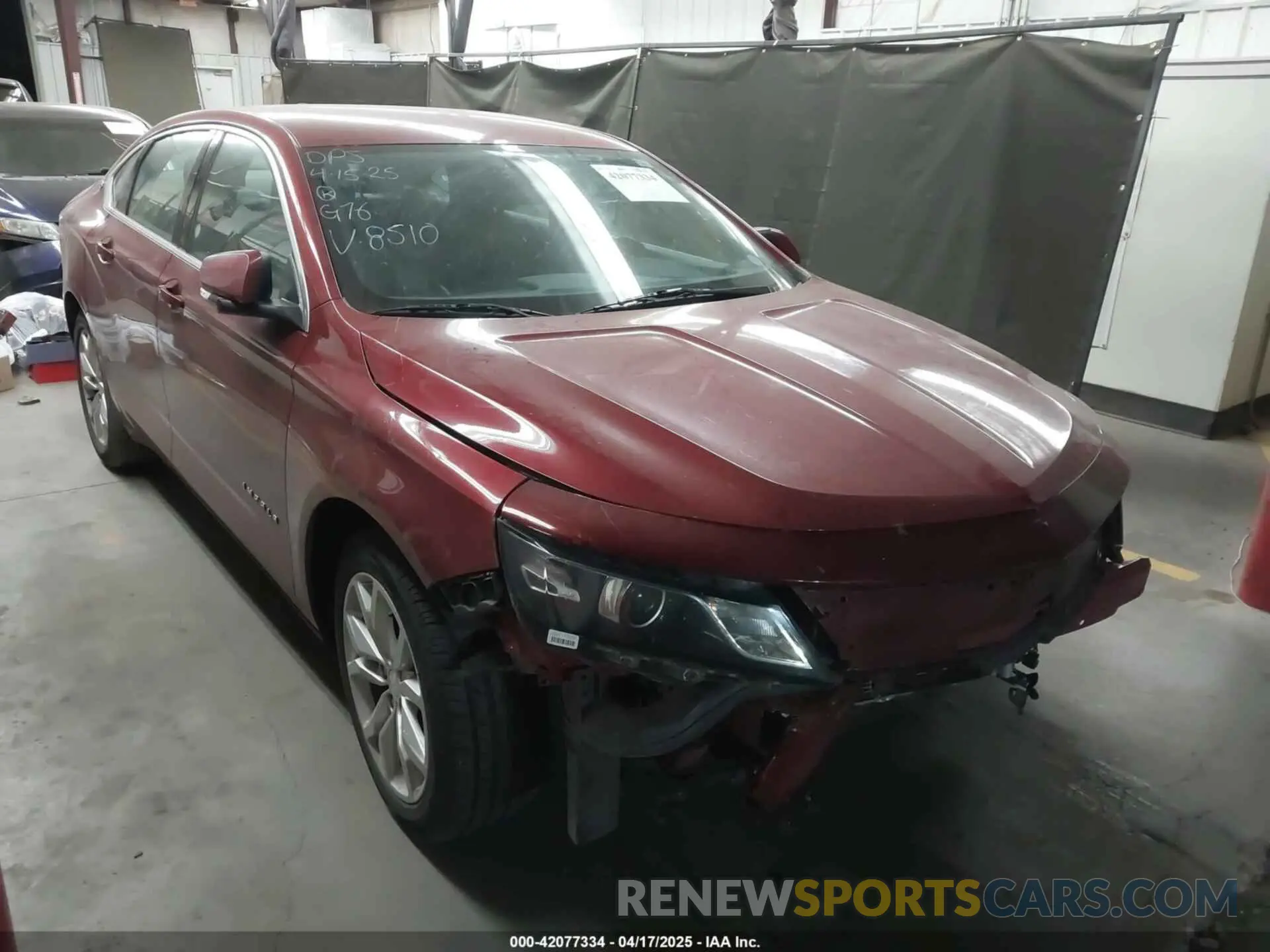 1 Photograph of a damaged car 2G11Z5SA6K9148510 CHEVROLET IMPALA 2019