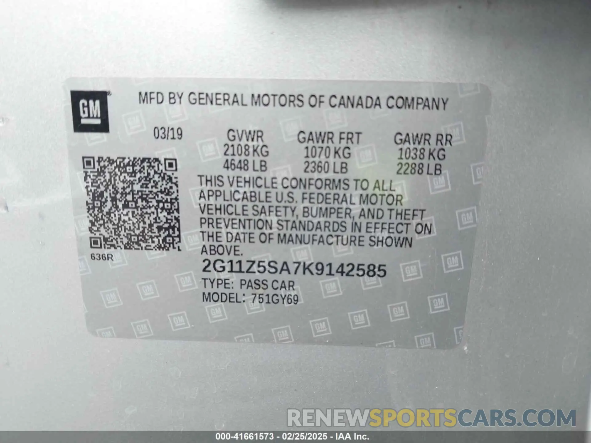 9 Photograph of a damaged car 2G11Z5SA7K9142585 CHEVROLET IMPALA 2019