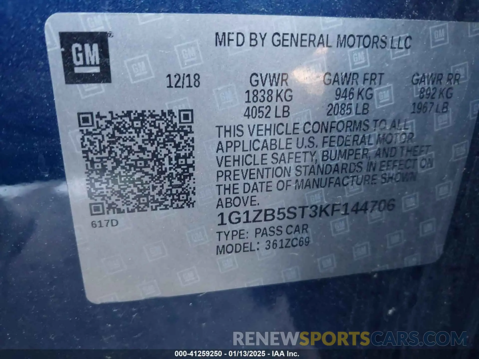 9 Фотография поврежденного автомобиля 1G1ZB5ST3KF144706 CHEVROLET MALIBU 2019