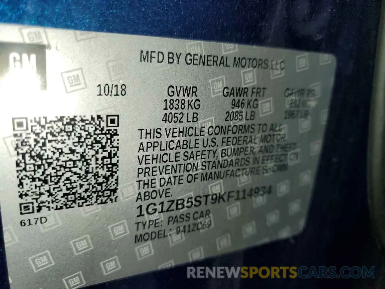 12 Photograph of a damaged car 1G1ZB5ST9KF114934 CHEVROLET MALIBU 2019