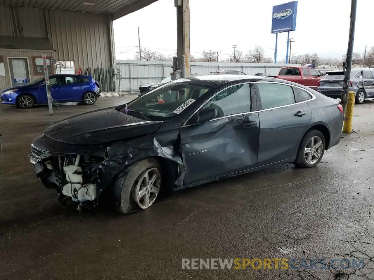 1 Photograph of a damaged car 1G1ZC5ST5KF126785 CHEVROLET MALIBU 2019