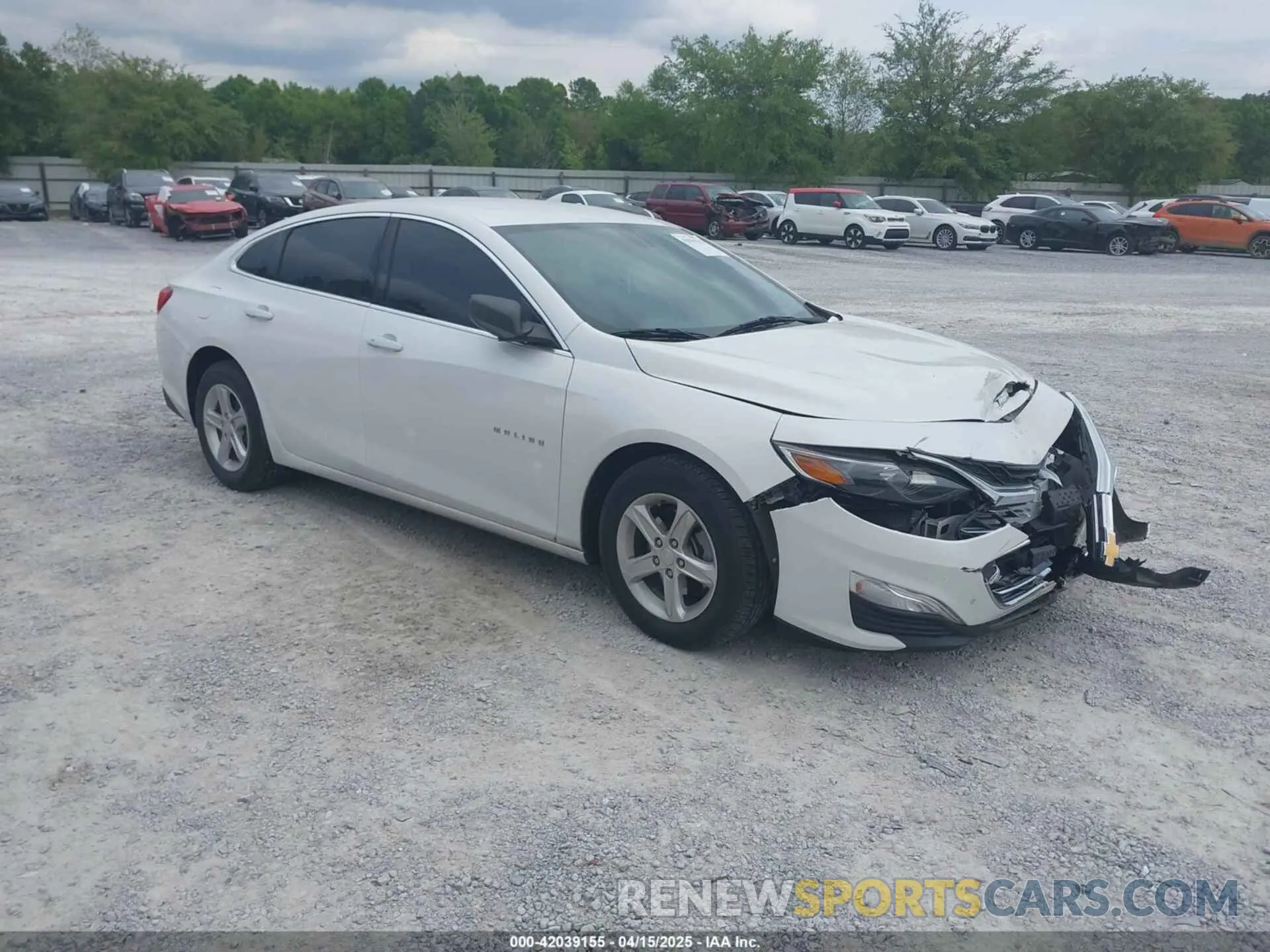 1 Photograph of a damaged car 1G1ZC5ST6KF168222 CHEVROLET MALIBU 2019